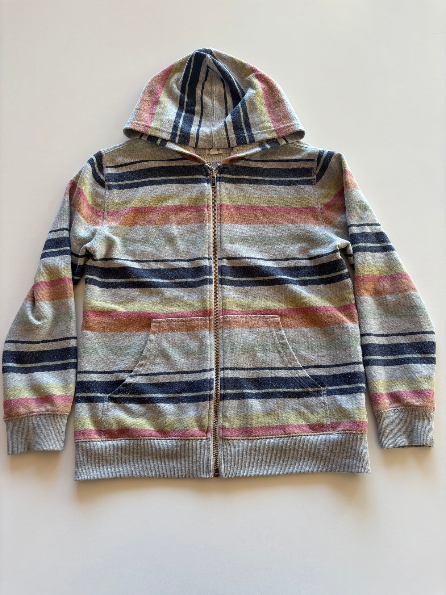 Striped Zip Up Hoodie
