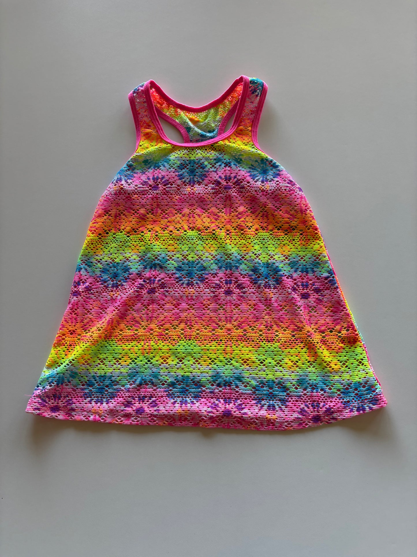 Neon Tie Dye Bathing Suit Cover Up