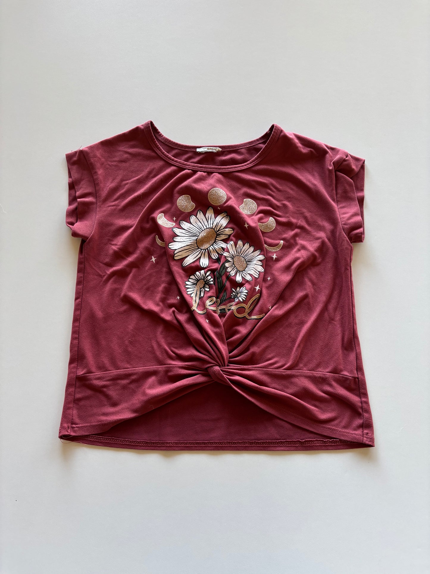 Maroon Blessed Daisy Tee