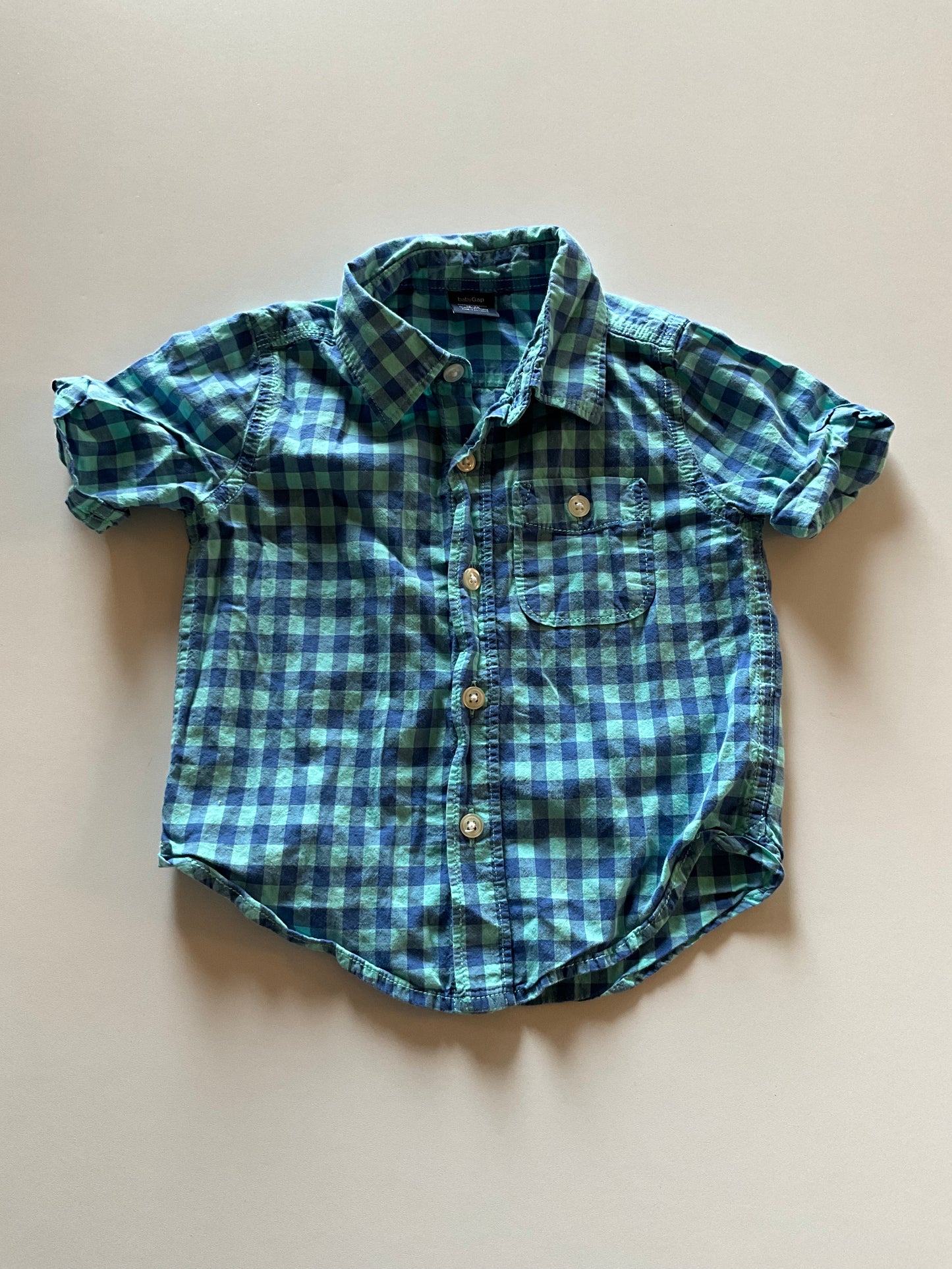 Blue Plaid Short Sleeve