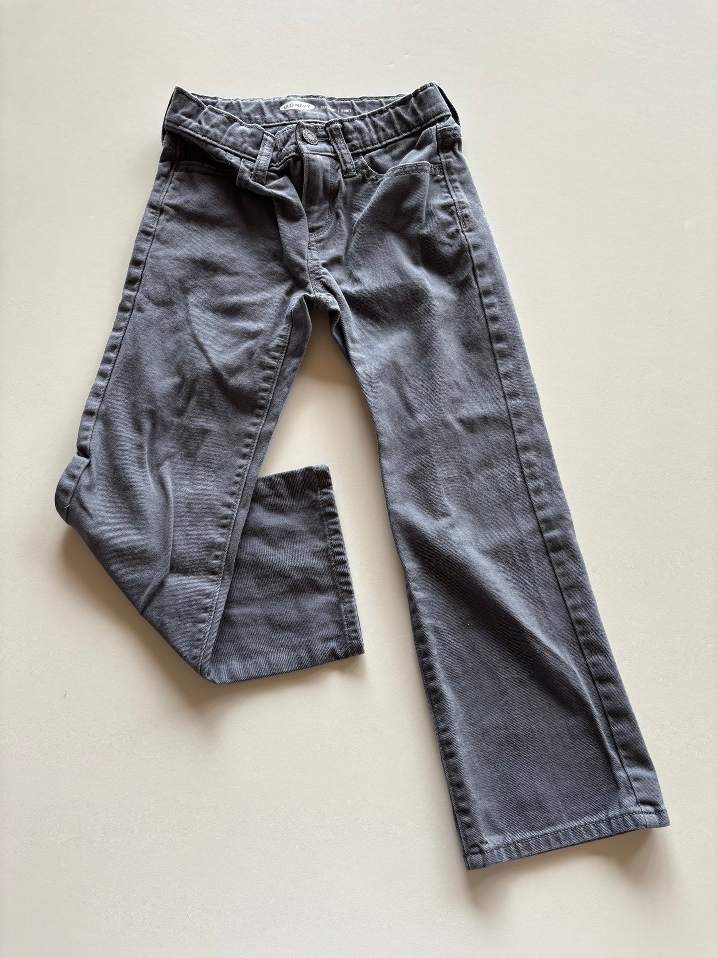 Grey Straight Denim