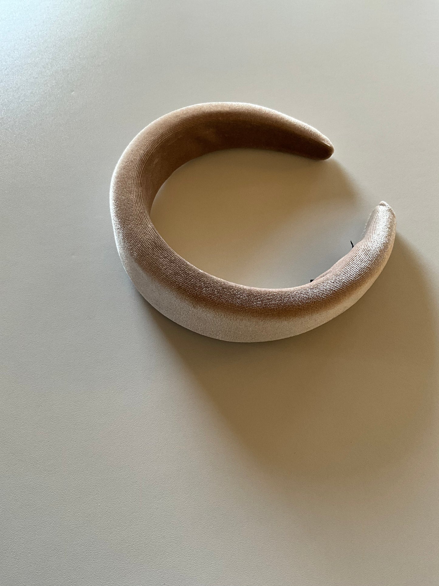 Beige Velvet Headband