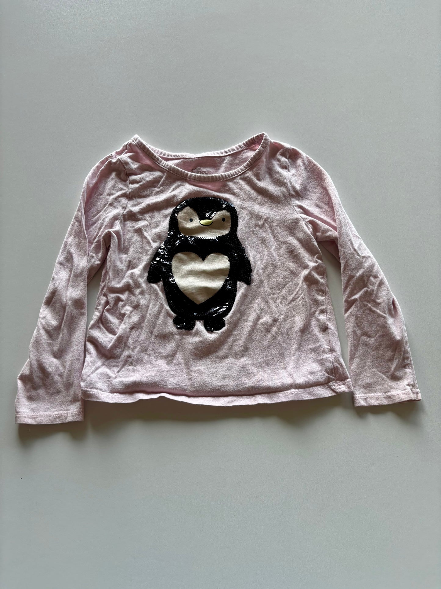 Pink Sequin Penguin Shirt