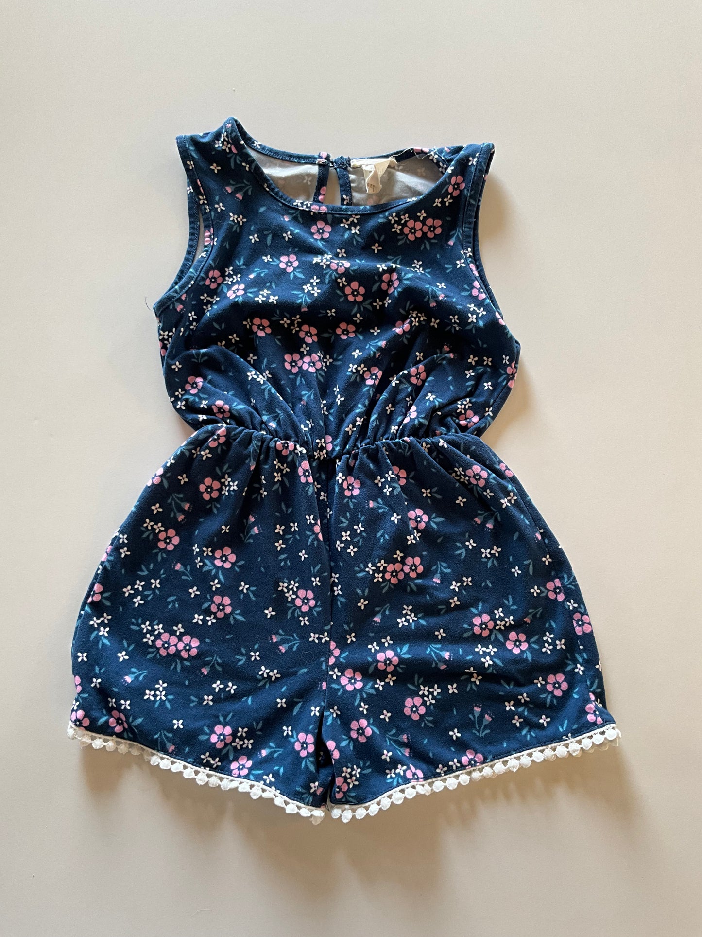 Blue Floral Romper