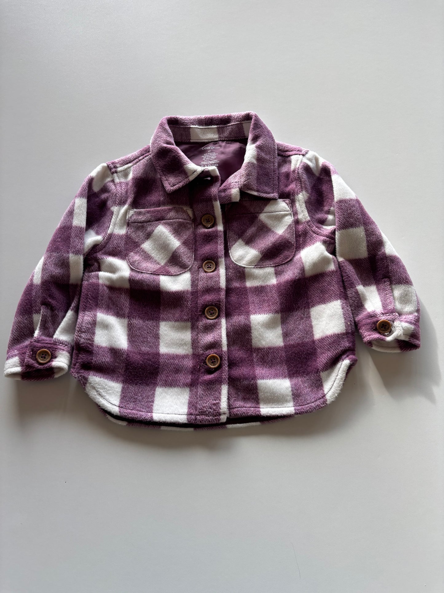 Thick Purple Plaid Shacket