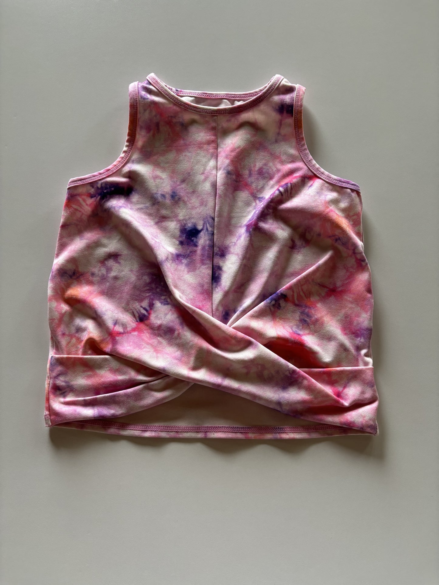 Pink Tie Dye Athletic Crop Top