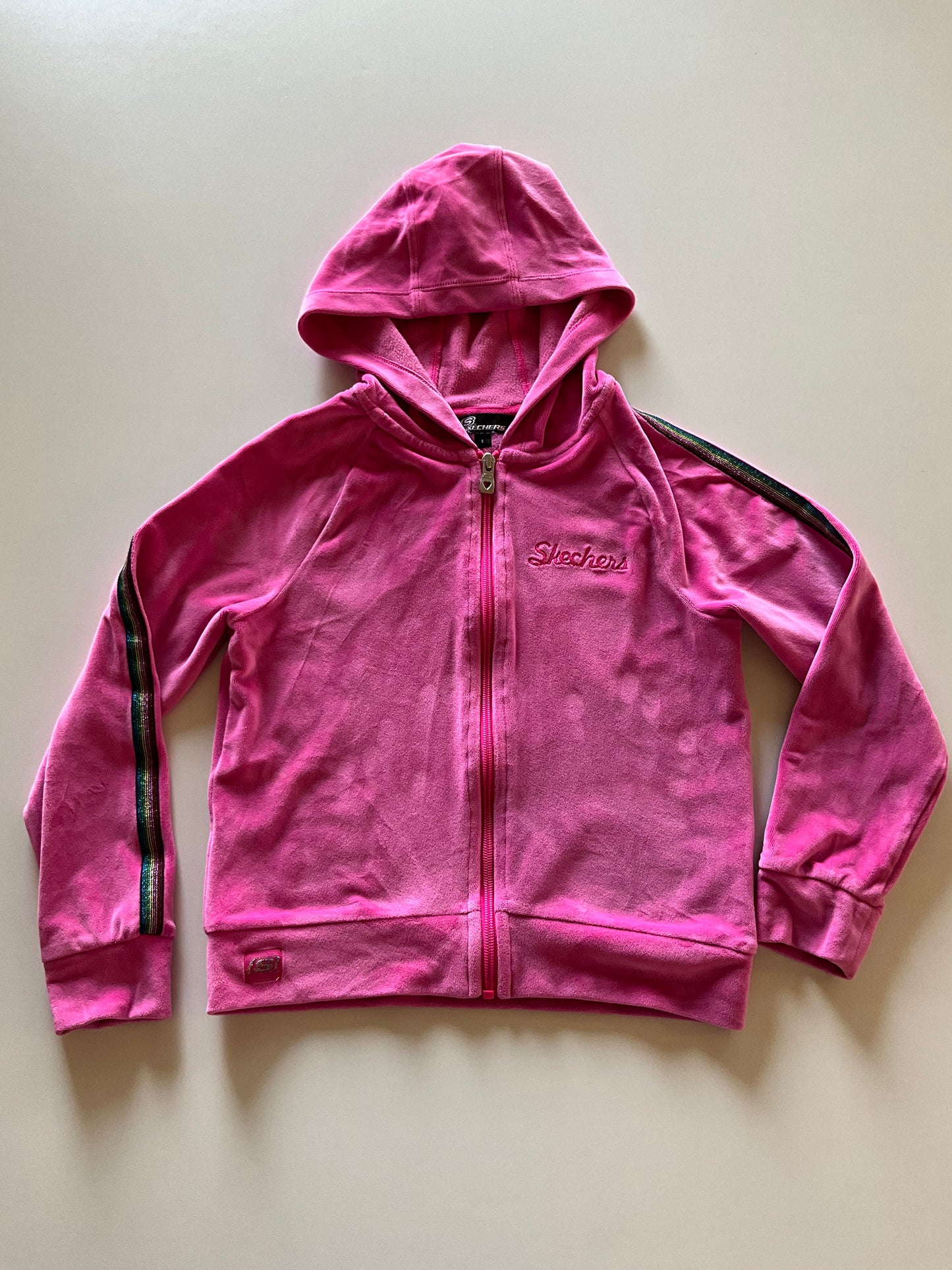 Pink Velour Zip Up