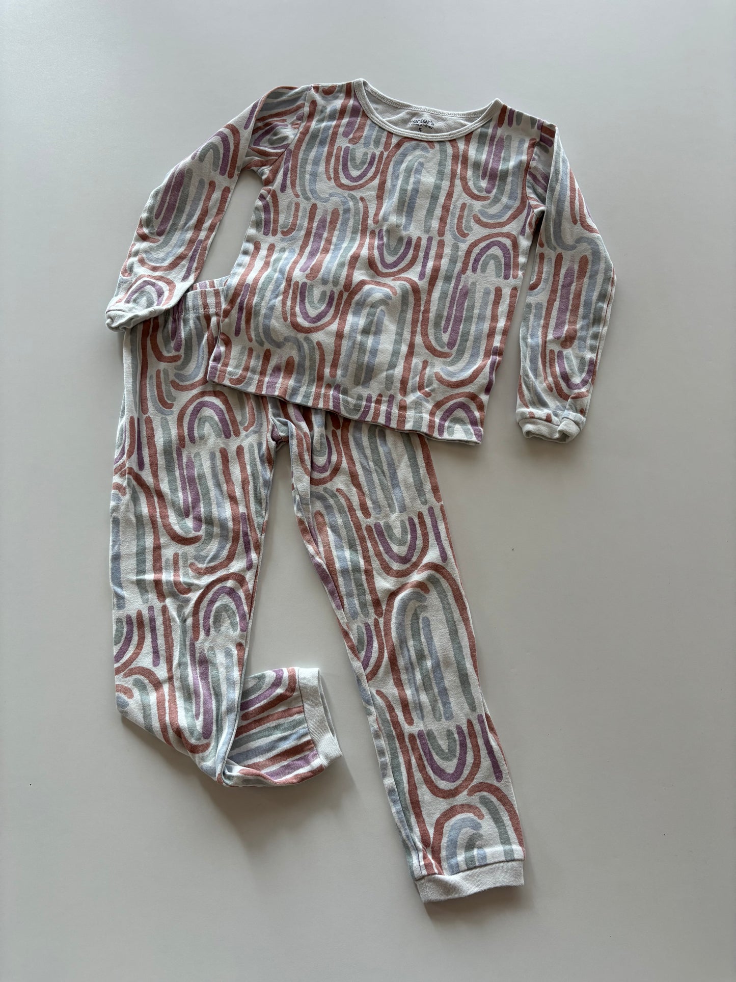 2pc Pastel Rainbow Pajamas