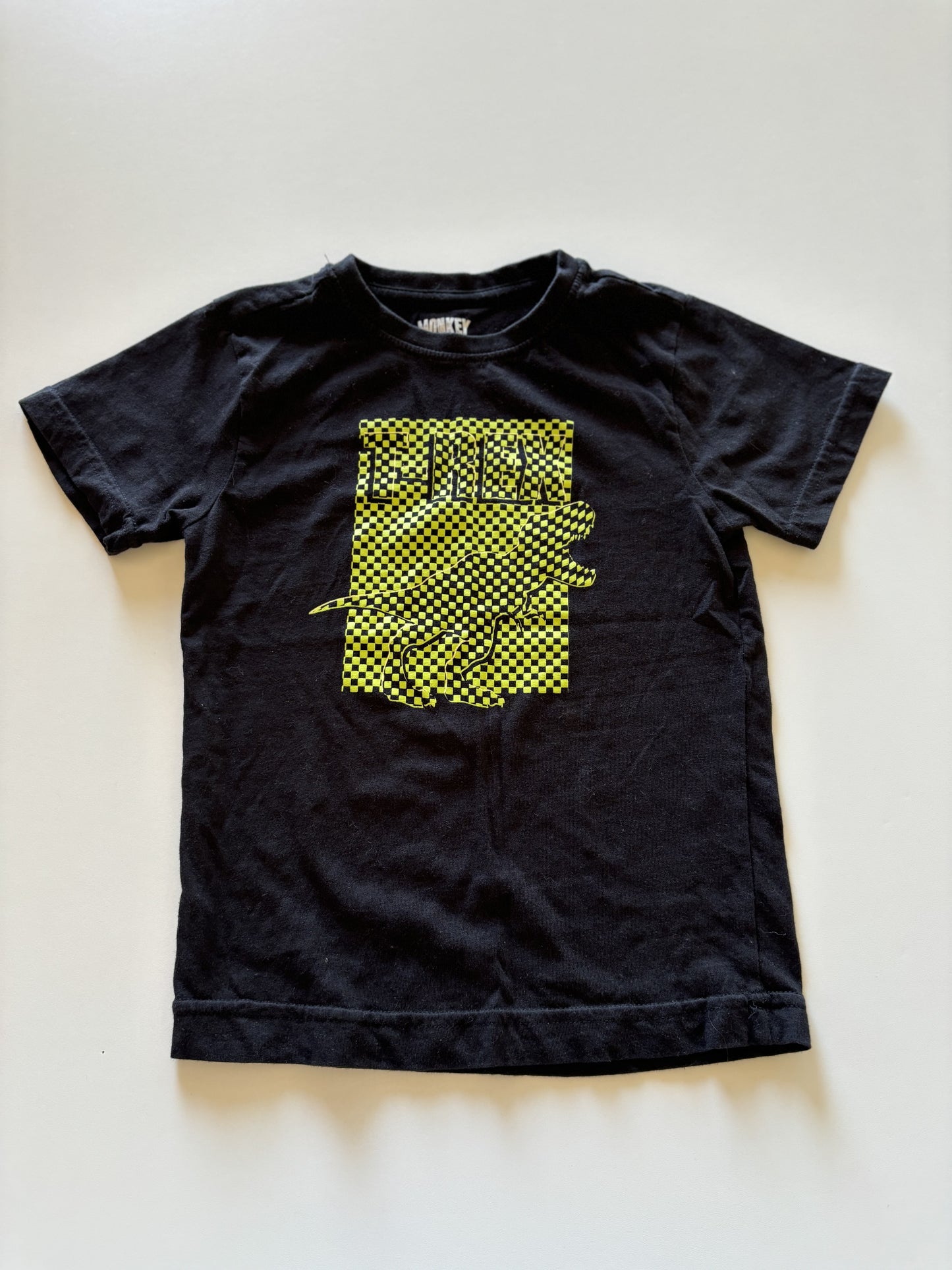 Black Checkered T Rex Tee