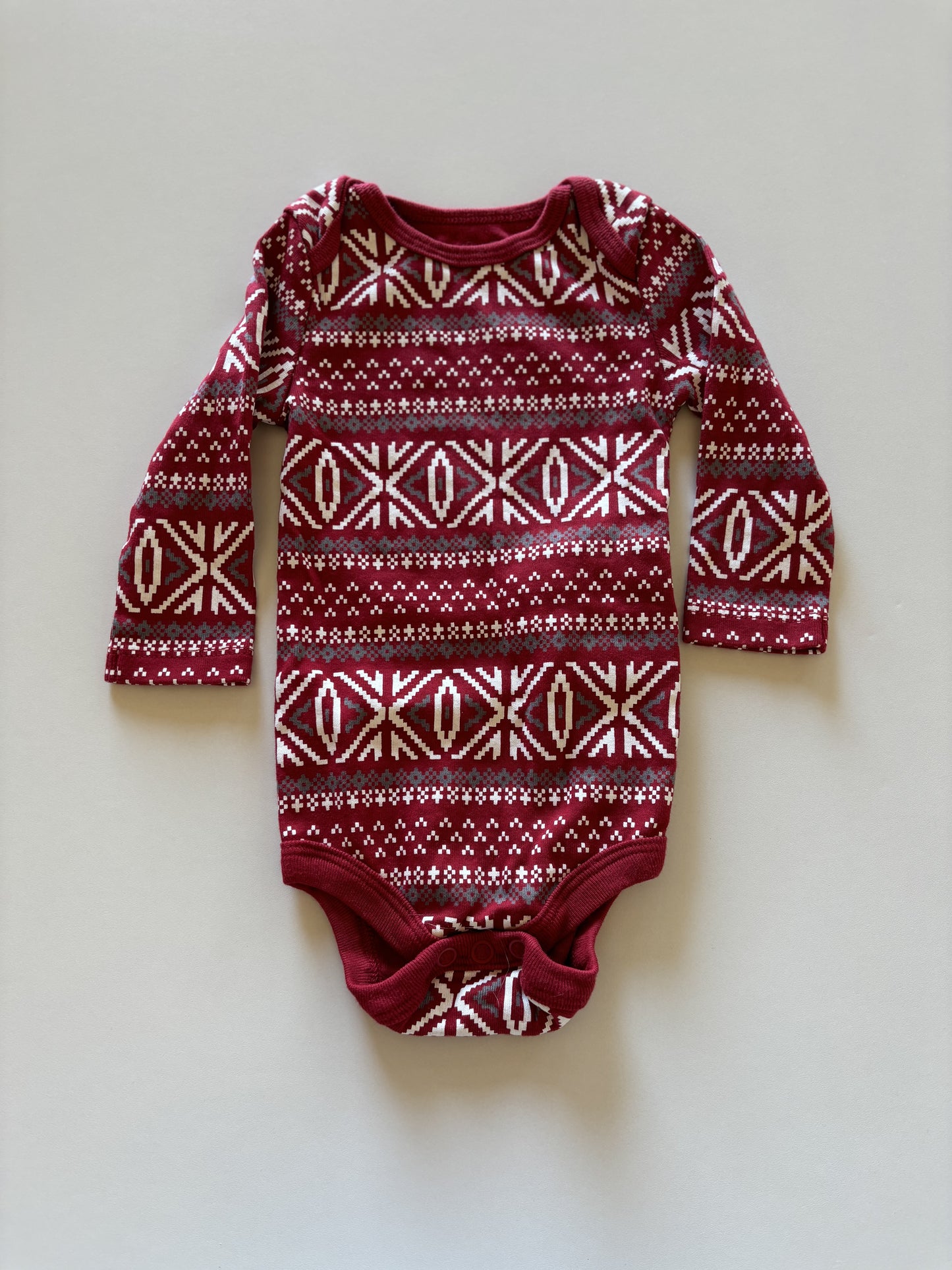 Red Fairisle Onesie