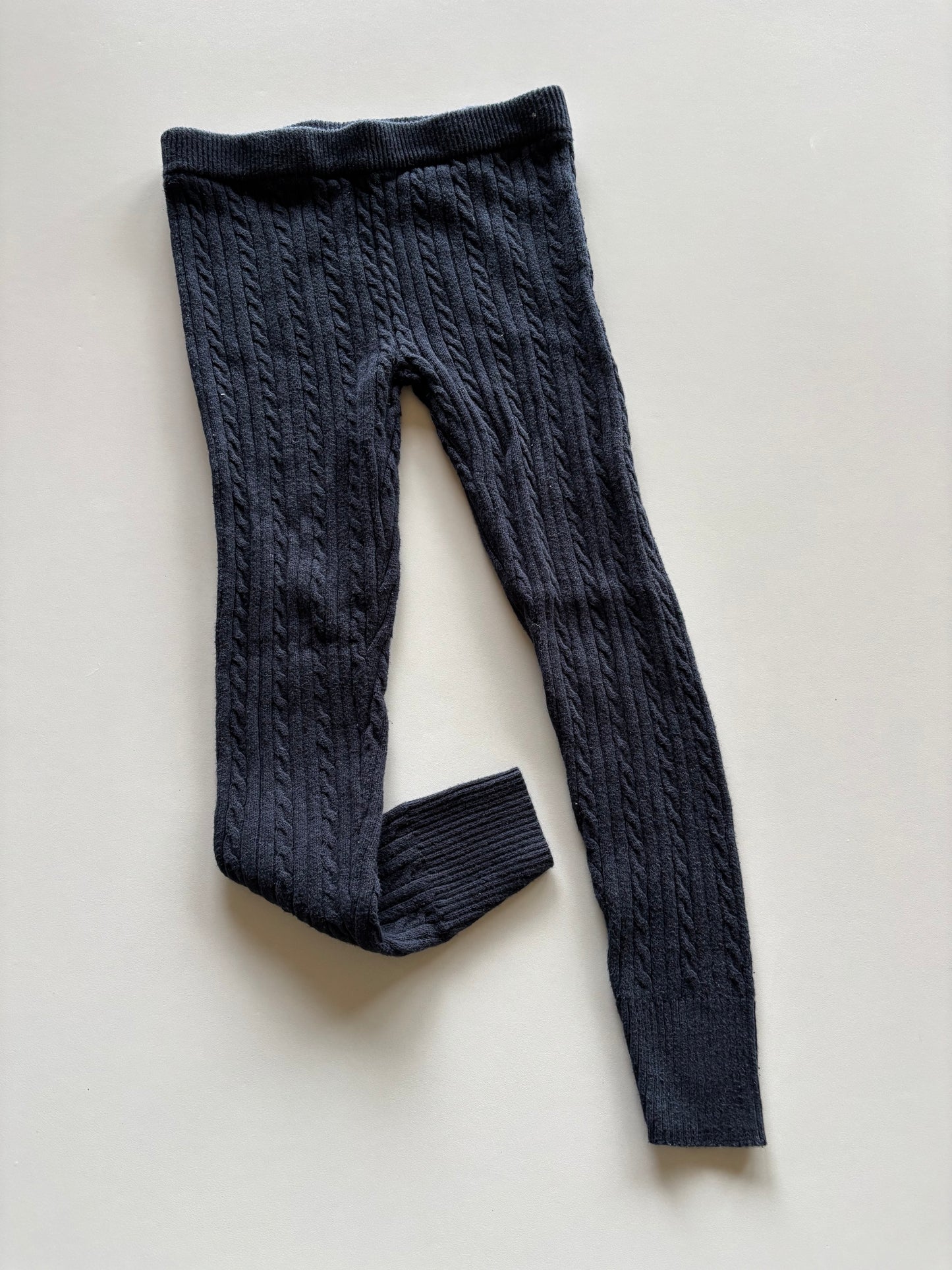 Navy Textured Leggings