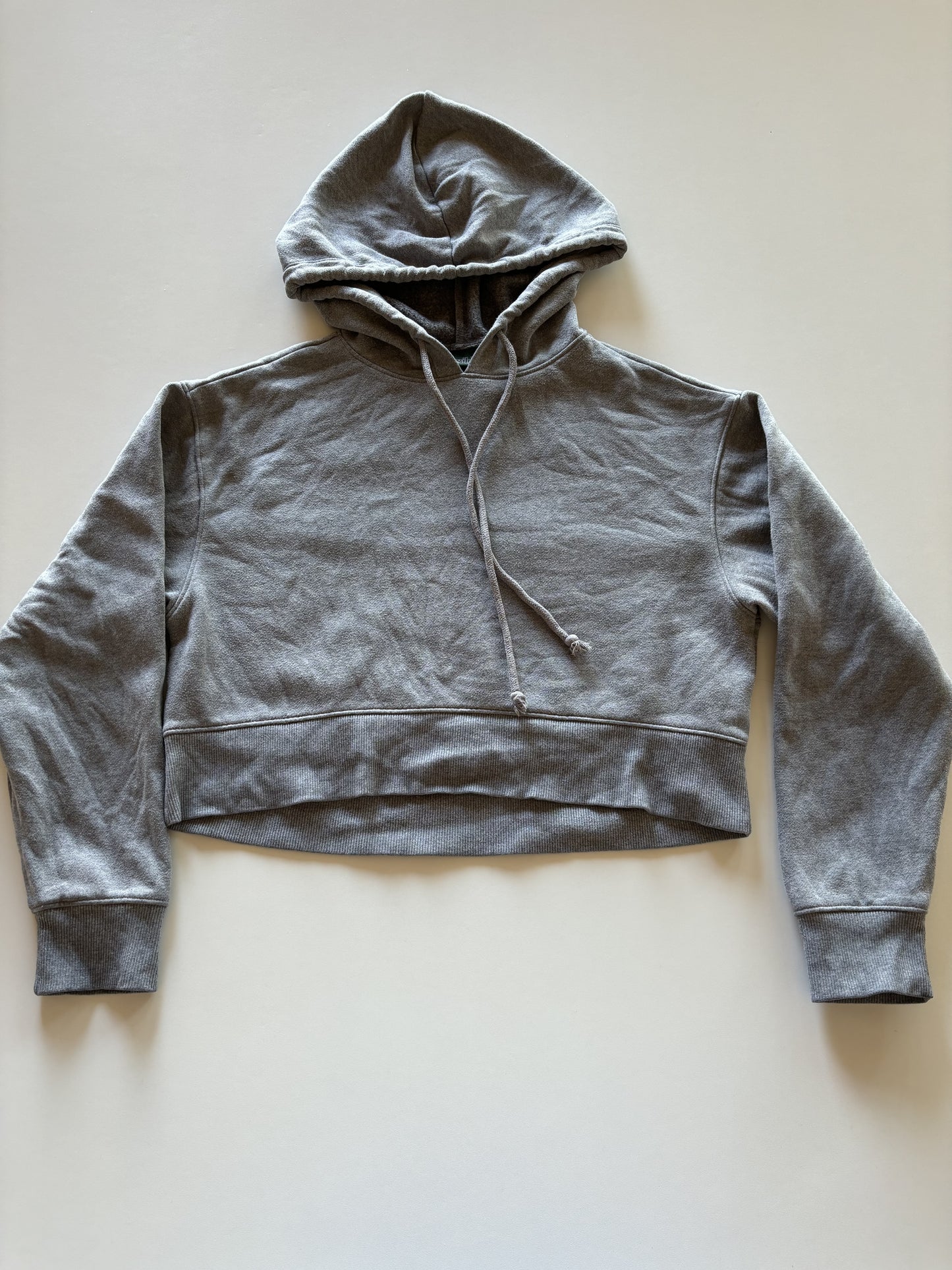 Grey Cropped Hoodie