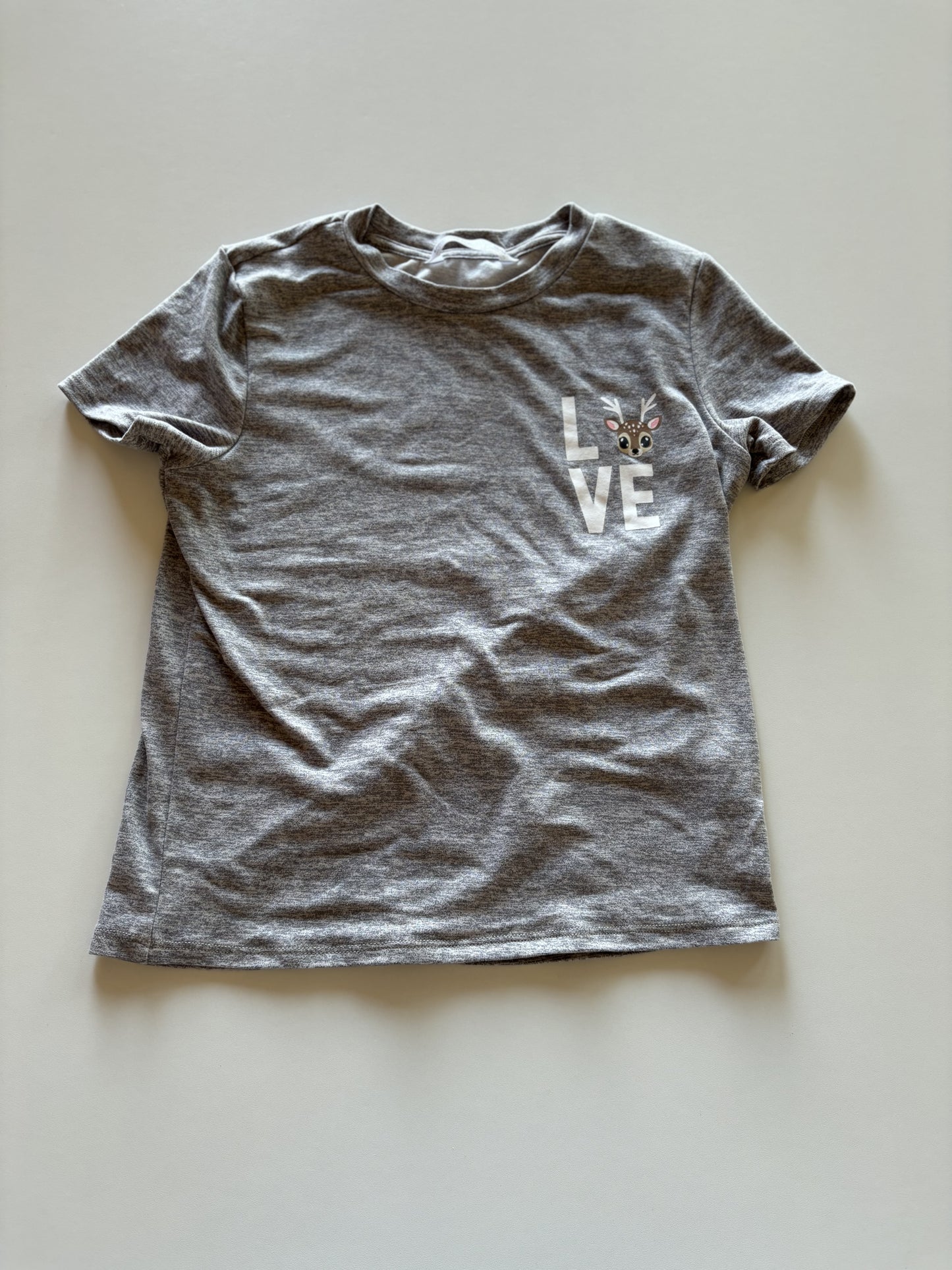 Grey Love Reindeer Tee
