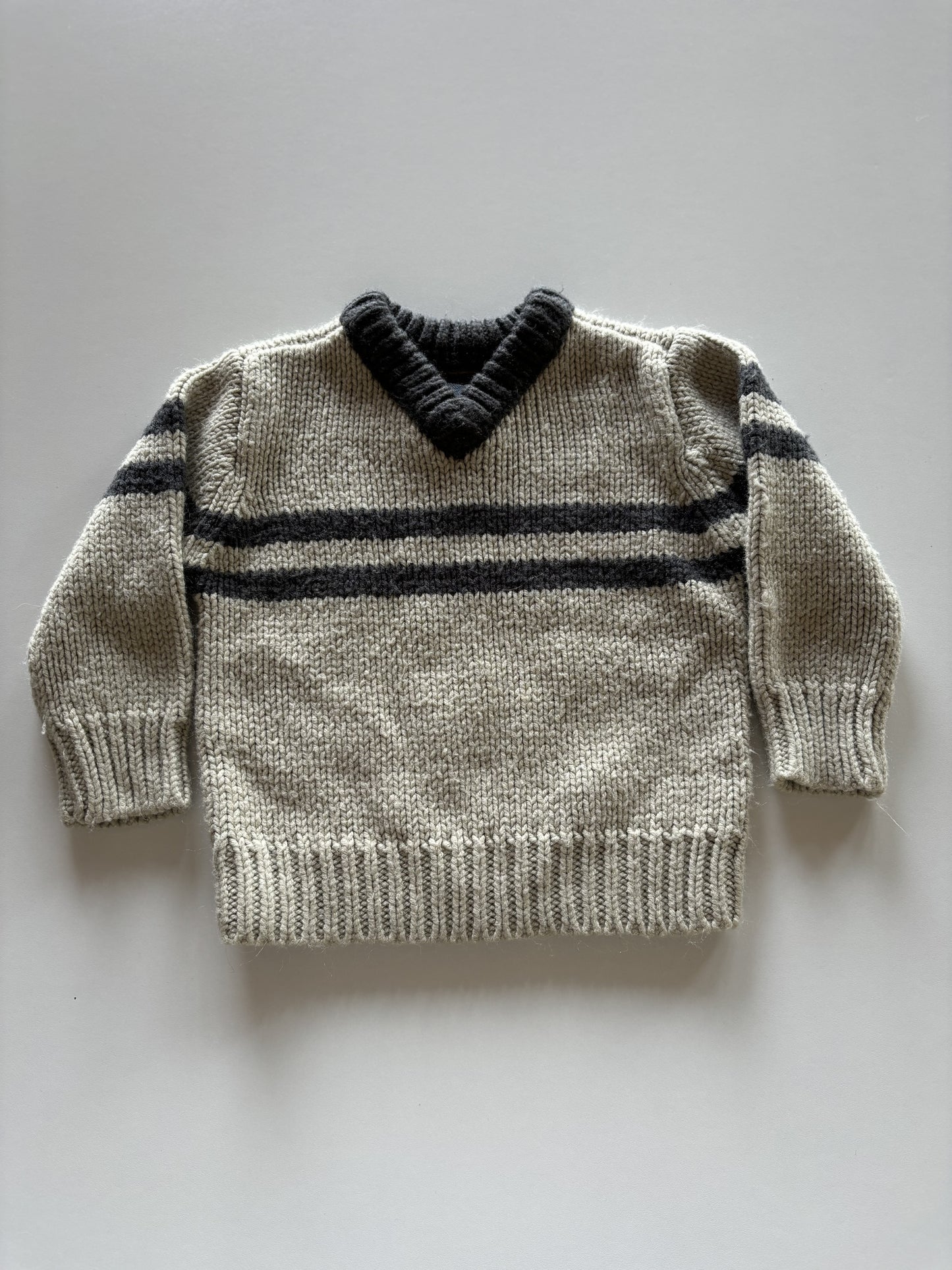 Taupe & Grey Knit Sweater