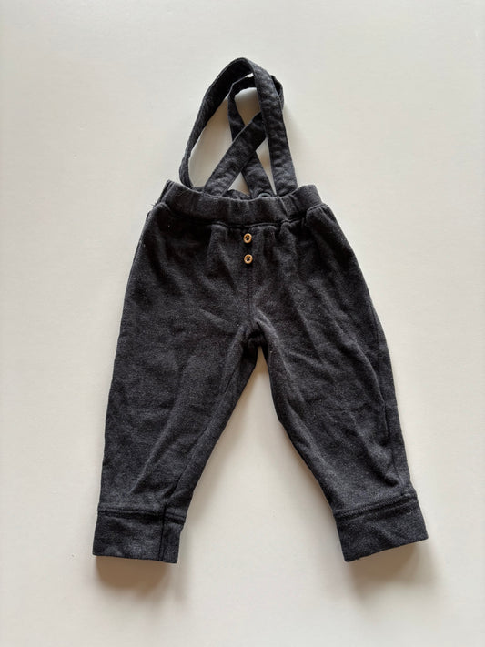 Charcoal Suspender Pants