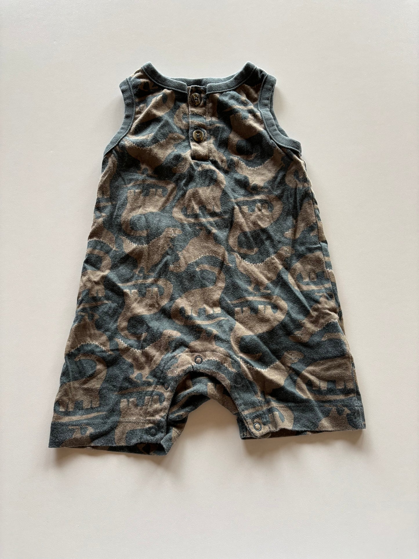 Olive Dino Romper