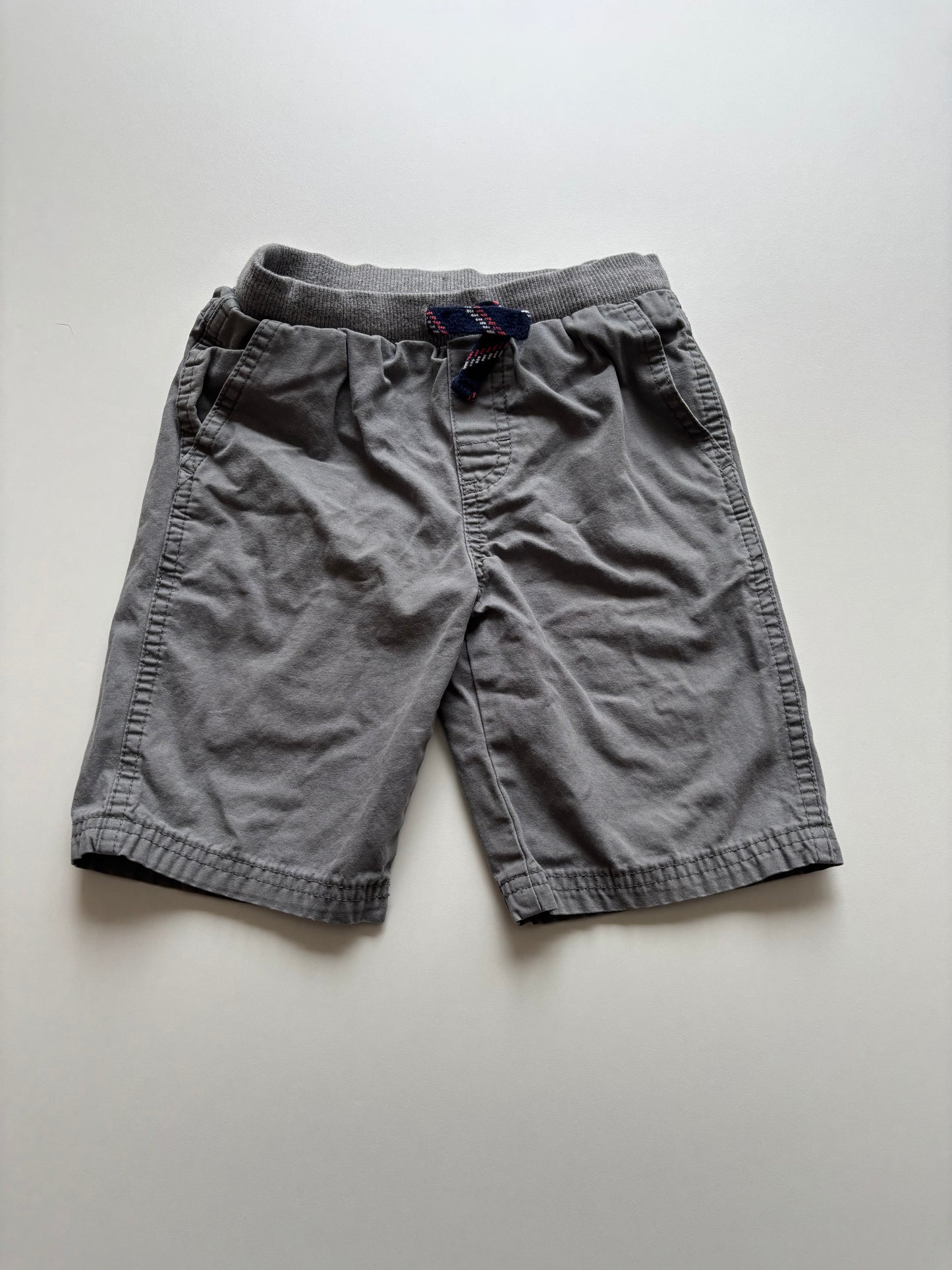 Grey Khaki Pull On Shorts