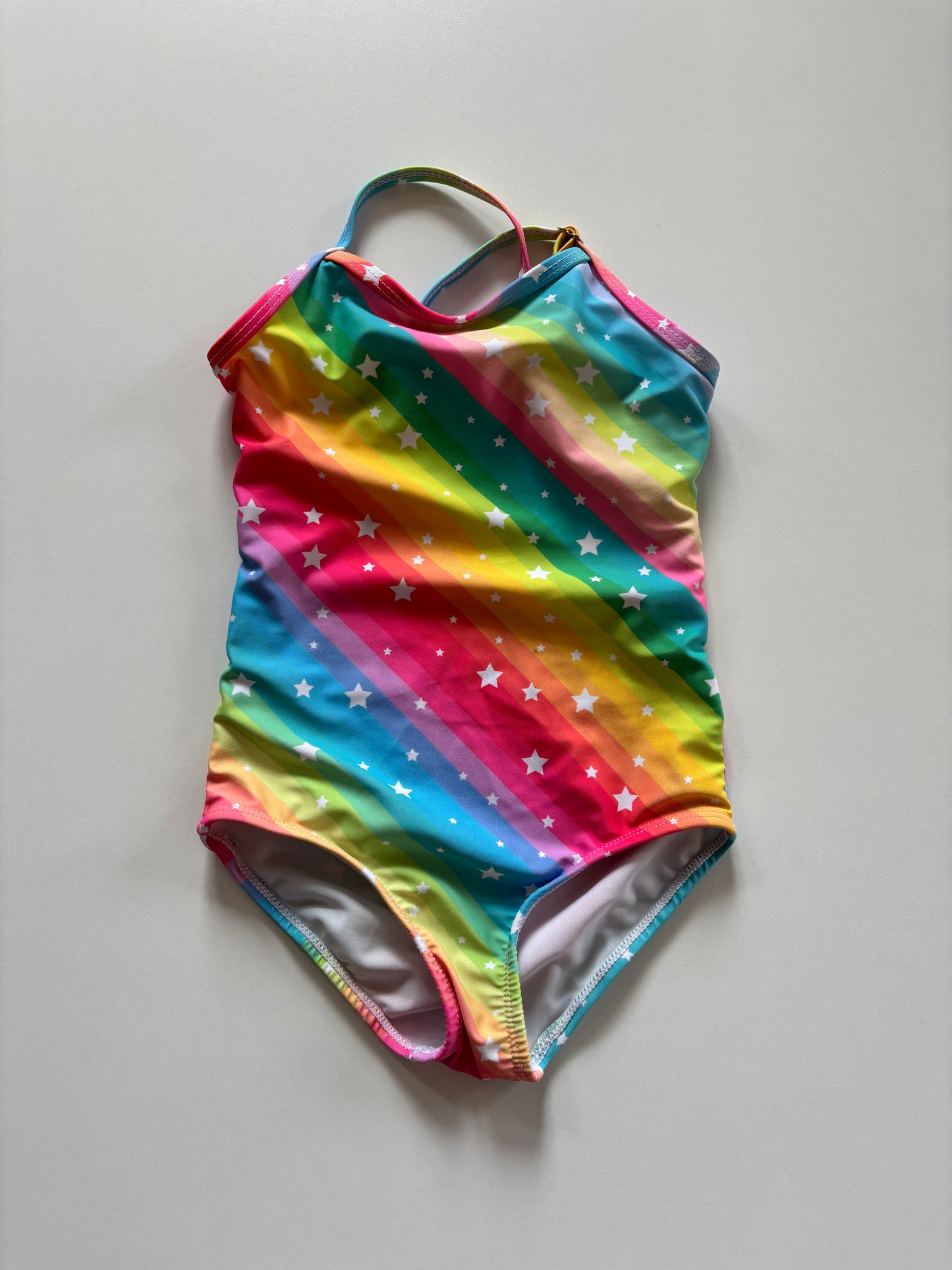 Rainbow Striped Swim Suit