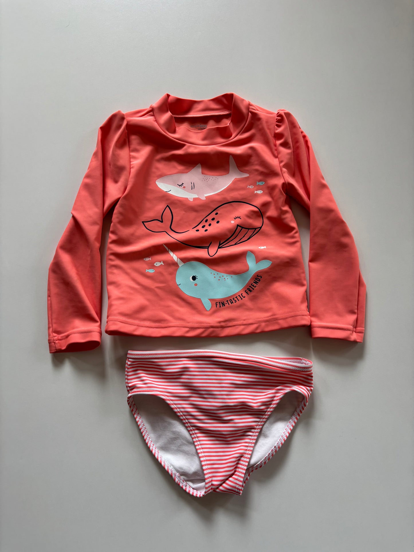 2pc Coral Sea Life Swim Suit