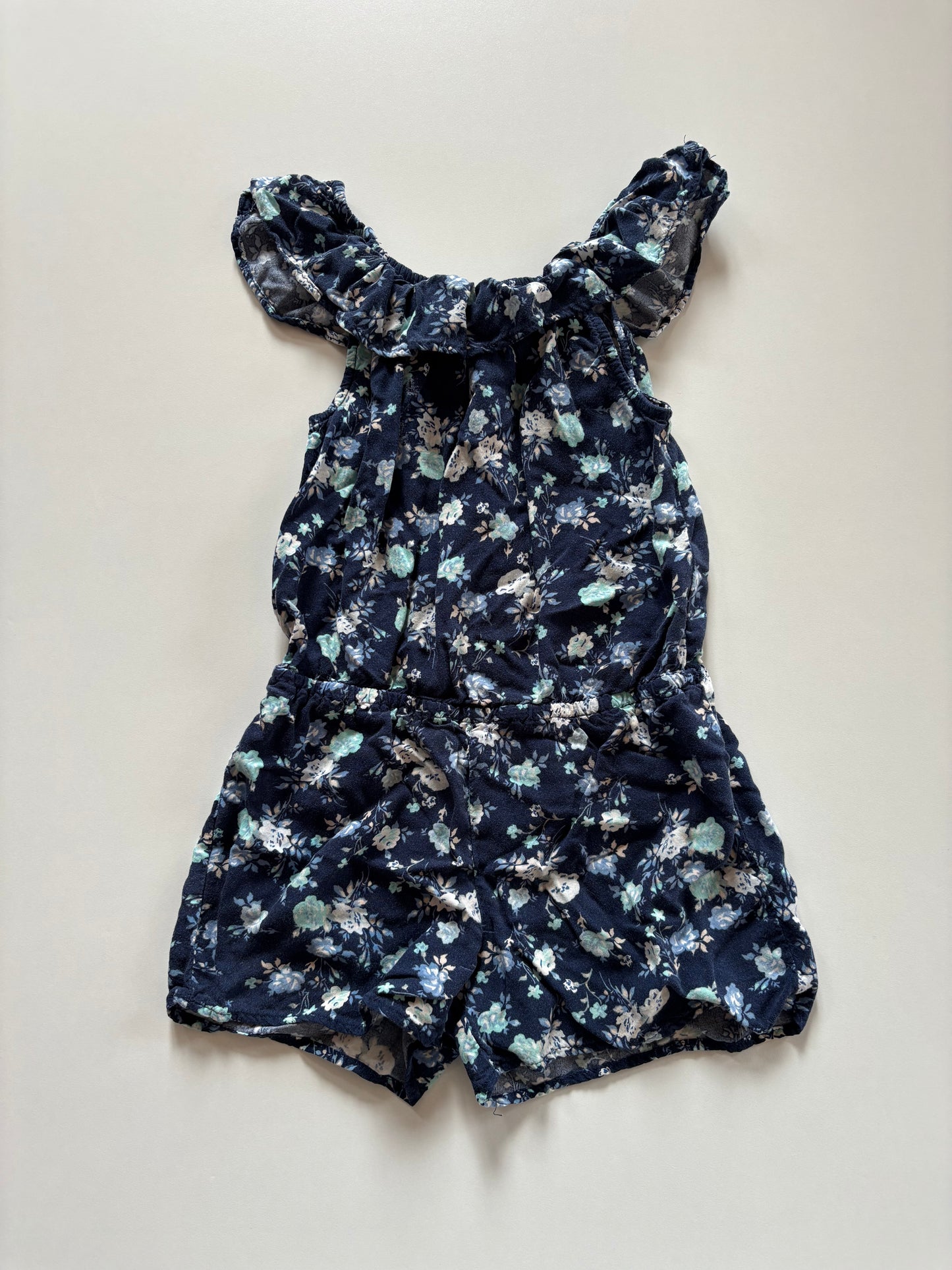 Navy Floral Romper