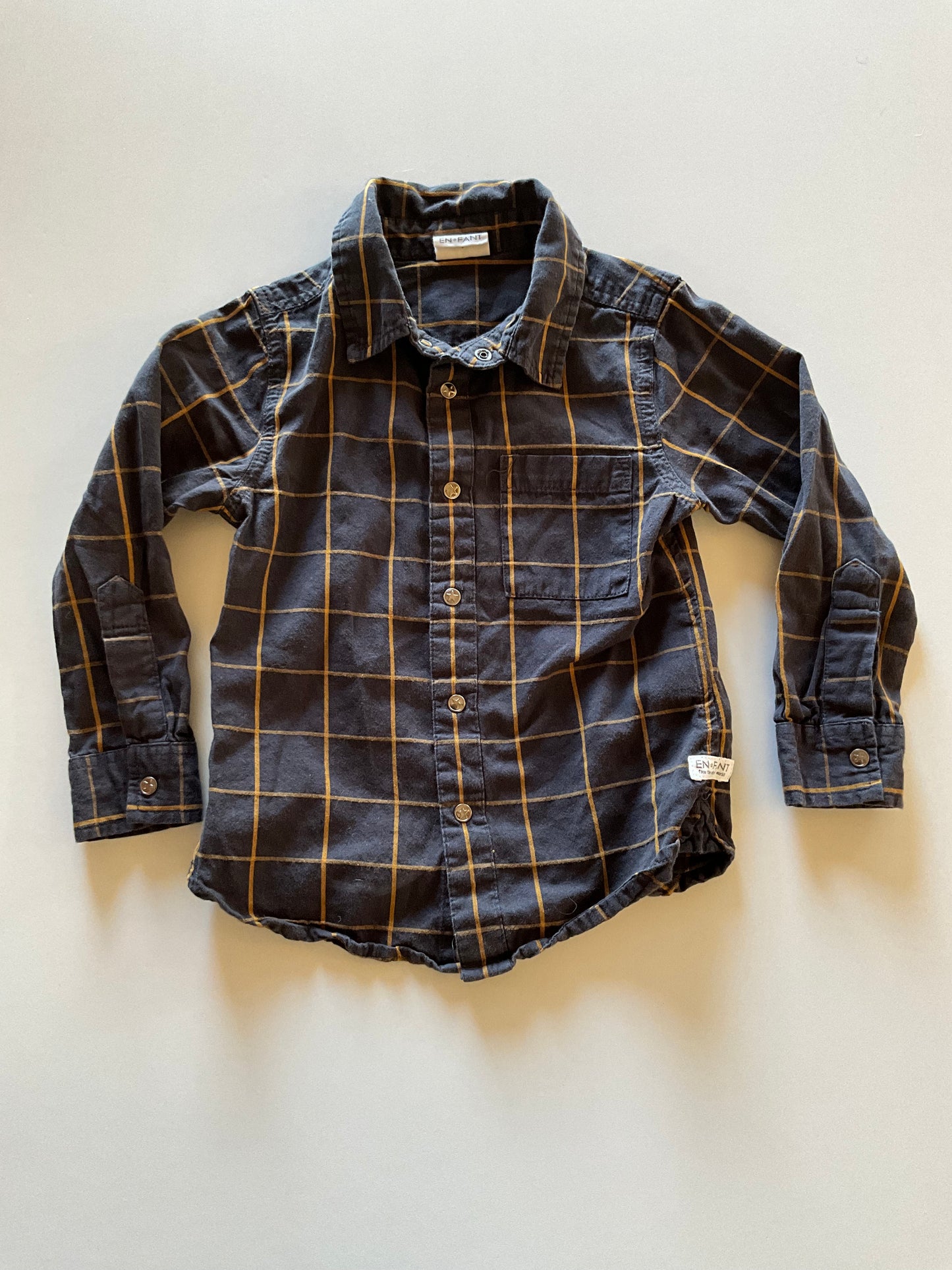 Black & Yellow Plaid Shirt