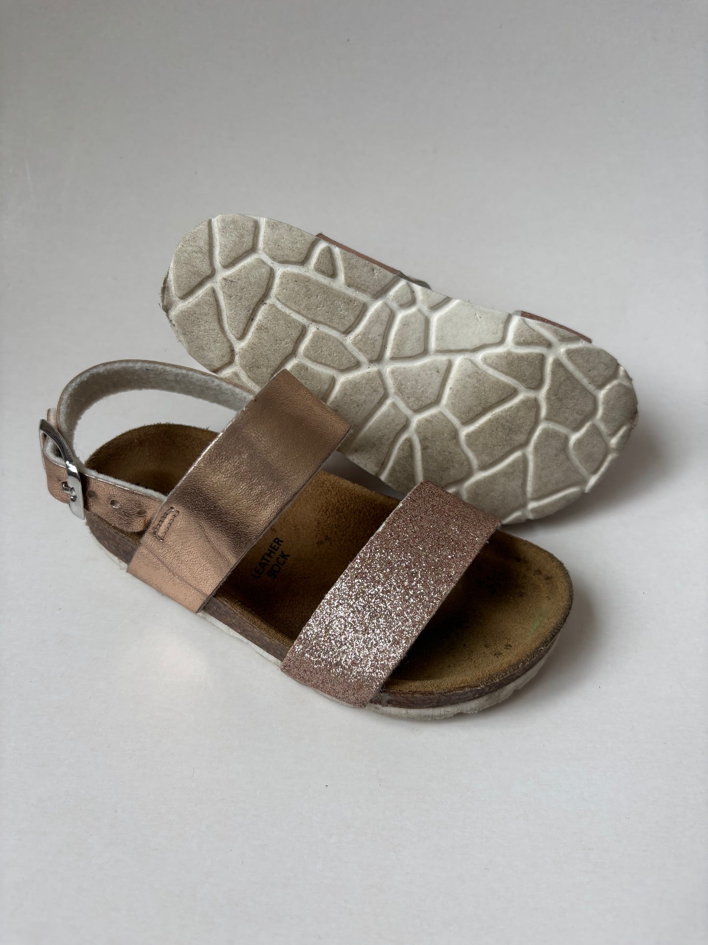 Rose Gold Strappy Sandals