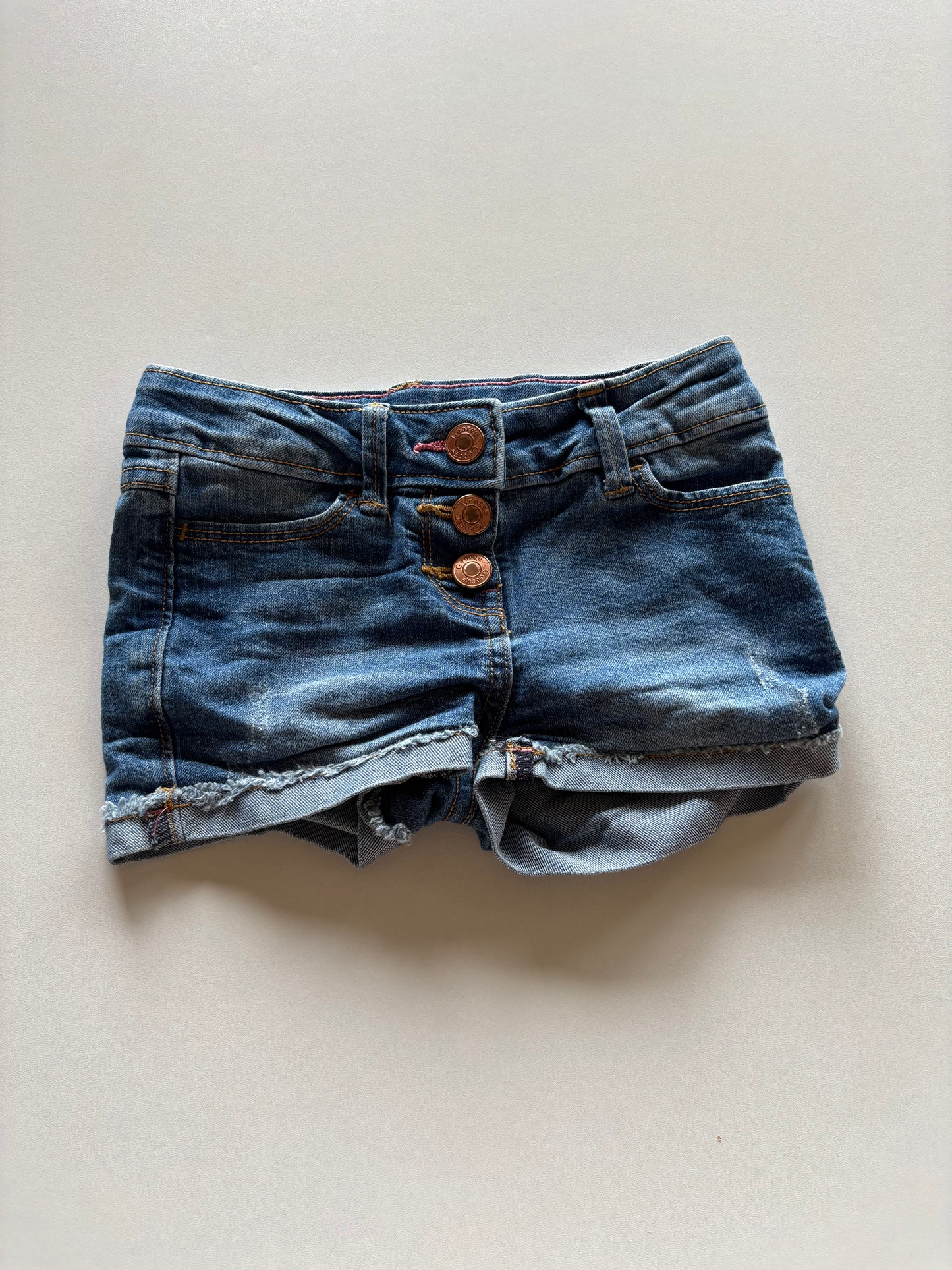 Button Fly Denim Shorts
