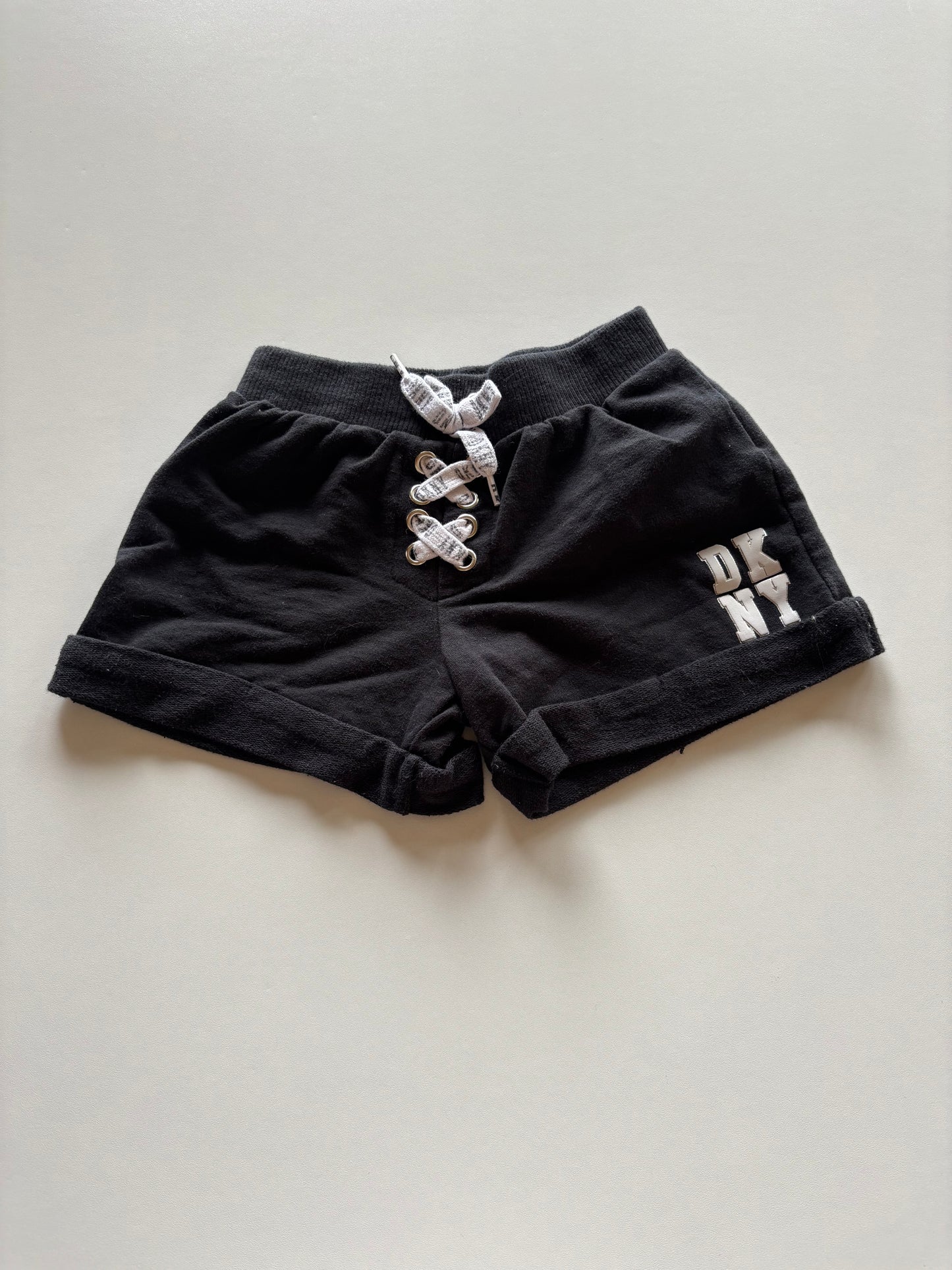 Black with White Criss Cross Shorts