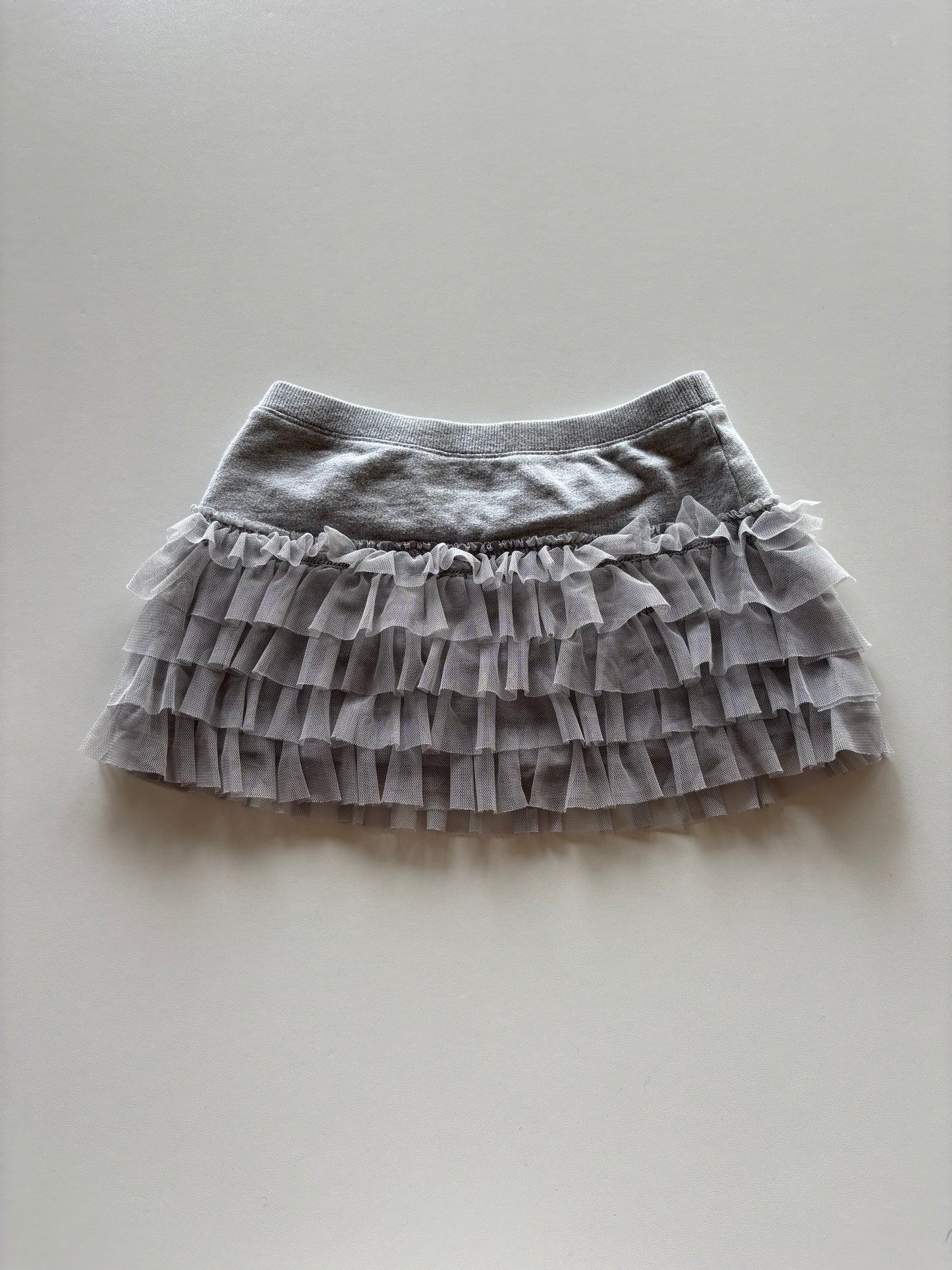 Grey Tiered Tulle Skirt