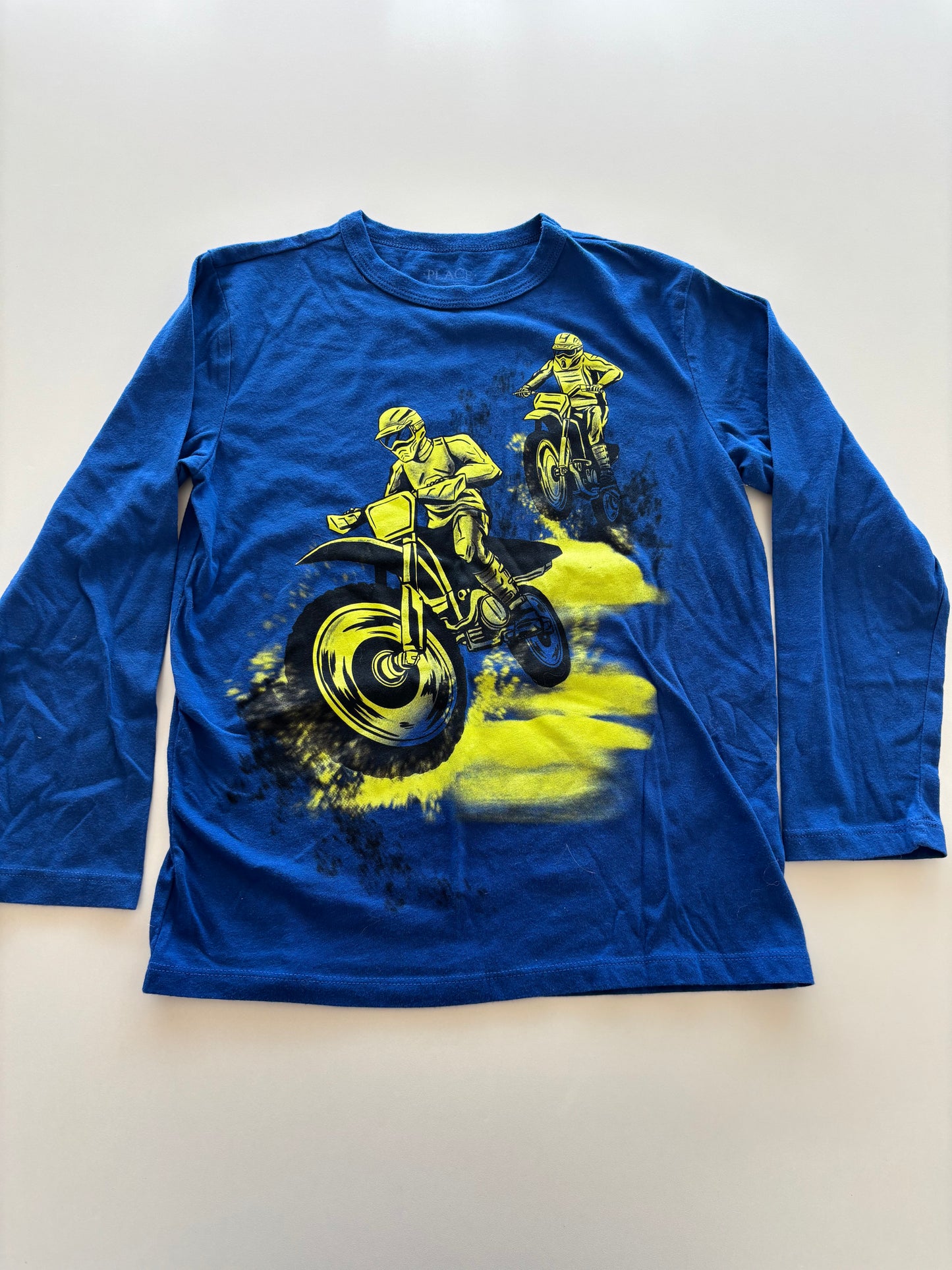 Blue & Yellow Motocross Shirt