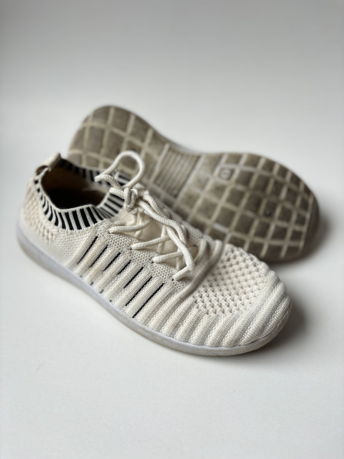 Cream Elastic Runners