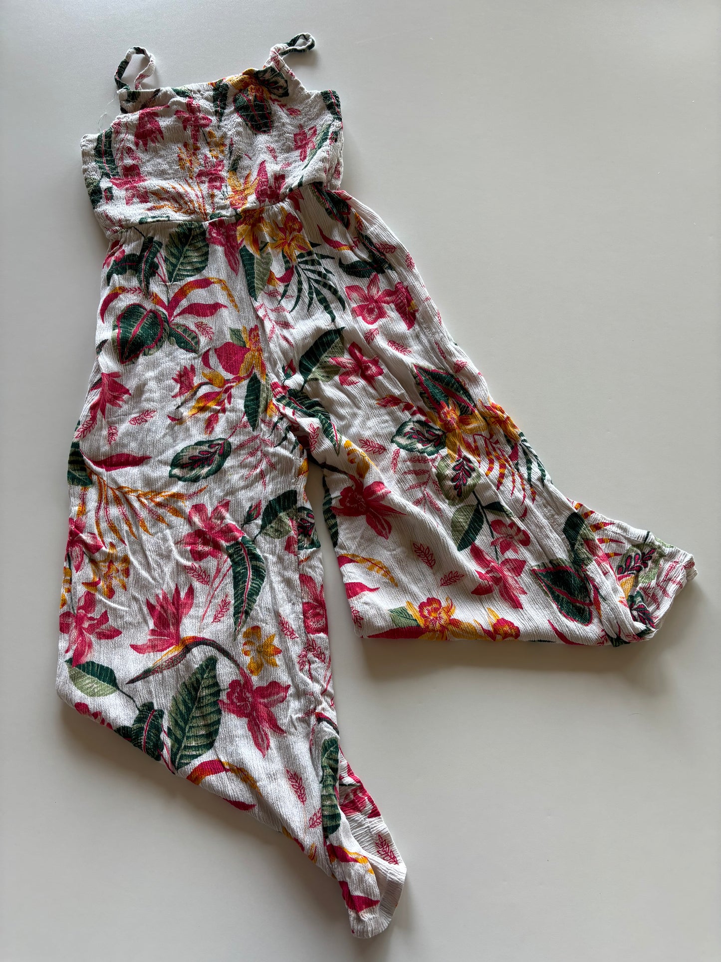 White Tropical Romper