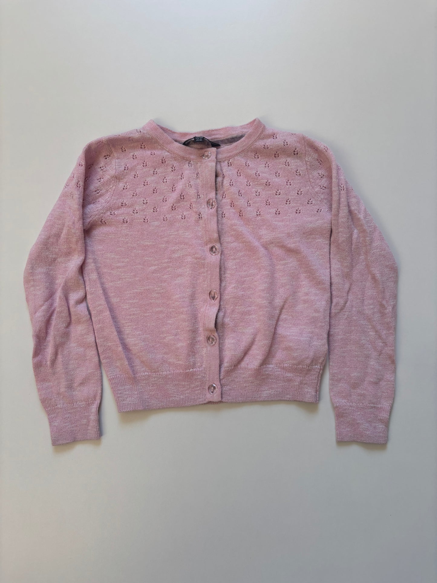 Pink Melange Cardigan