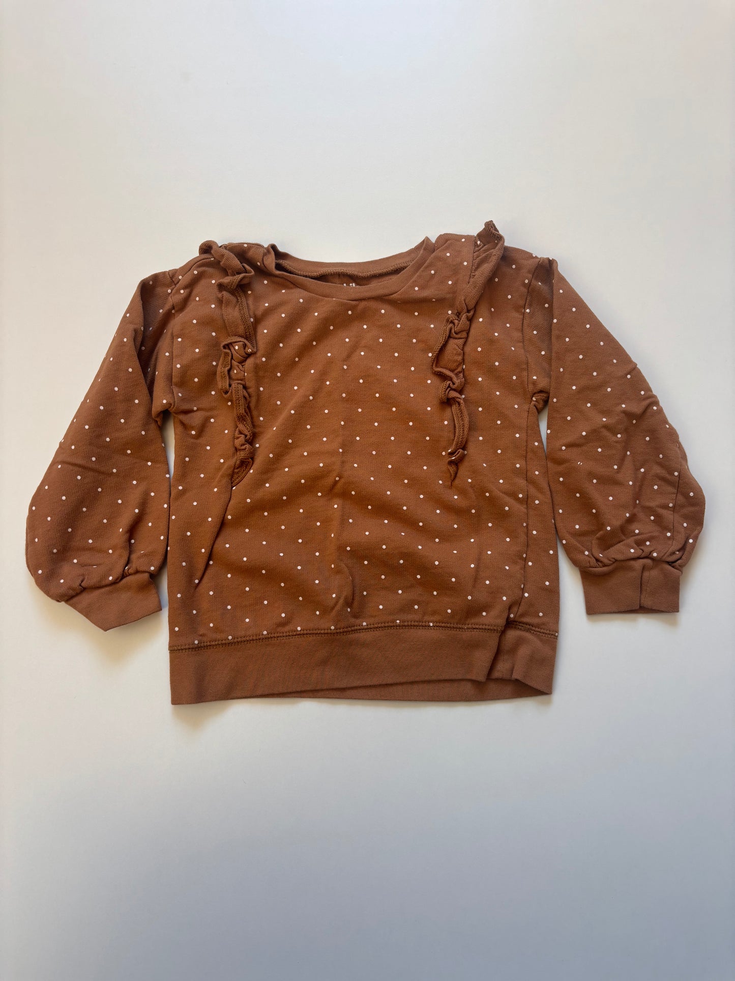 Brown Polka Dot Crewneck