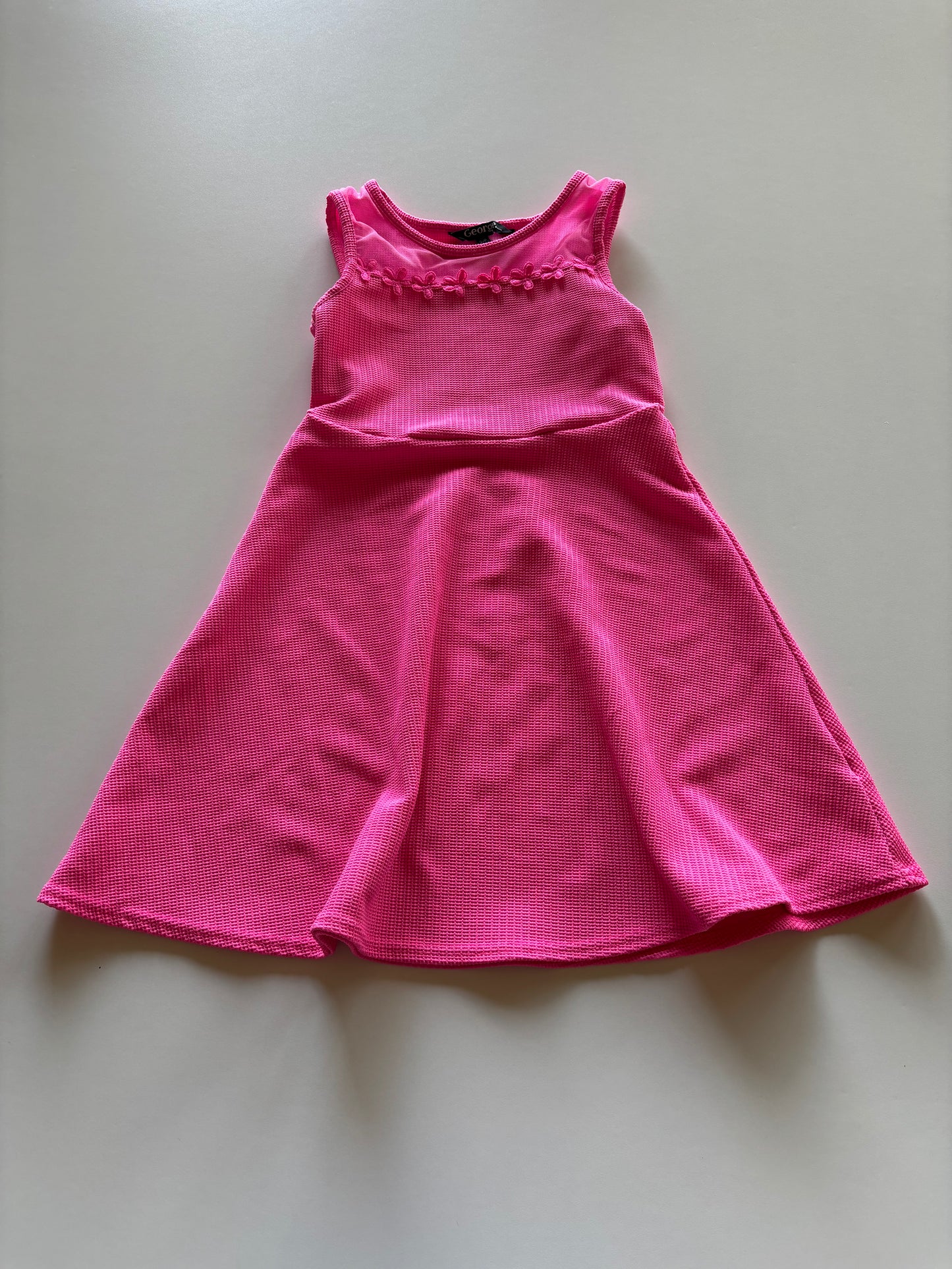 Bright Pink Textured Dress