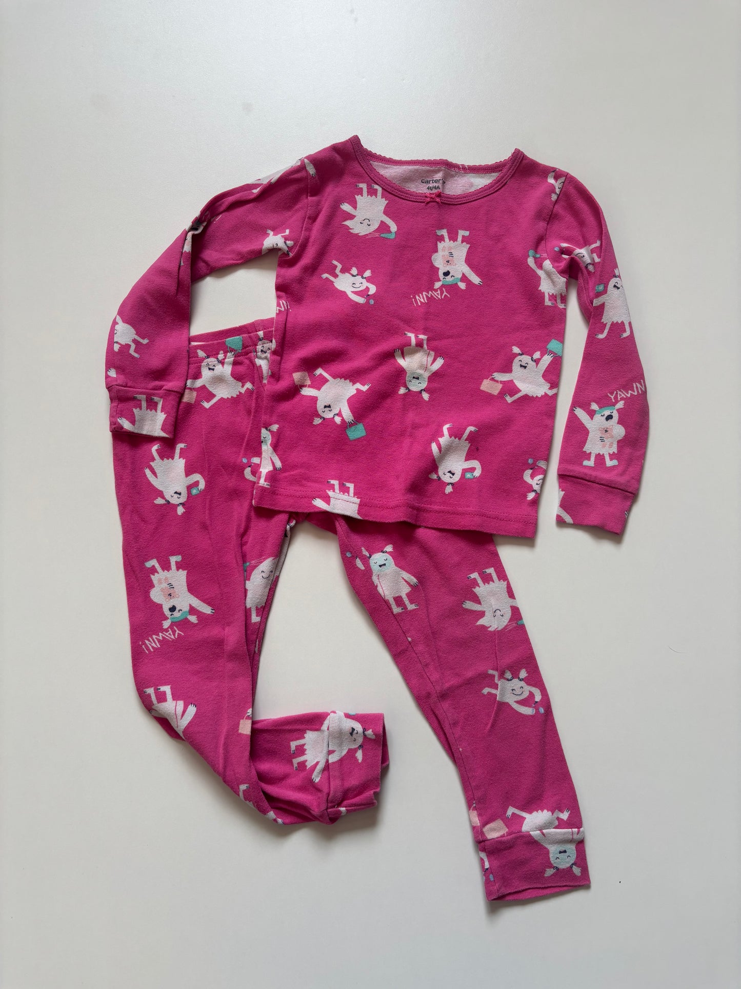 2pc Pink Yeti Pajamas