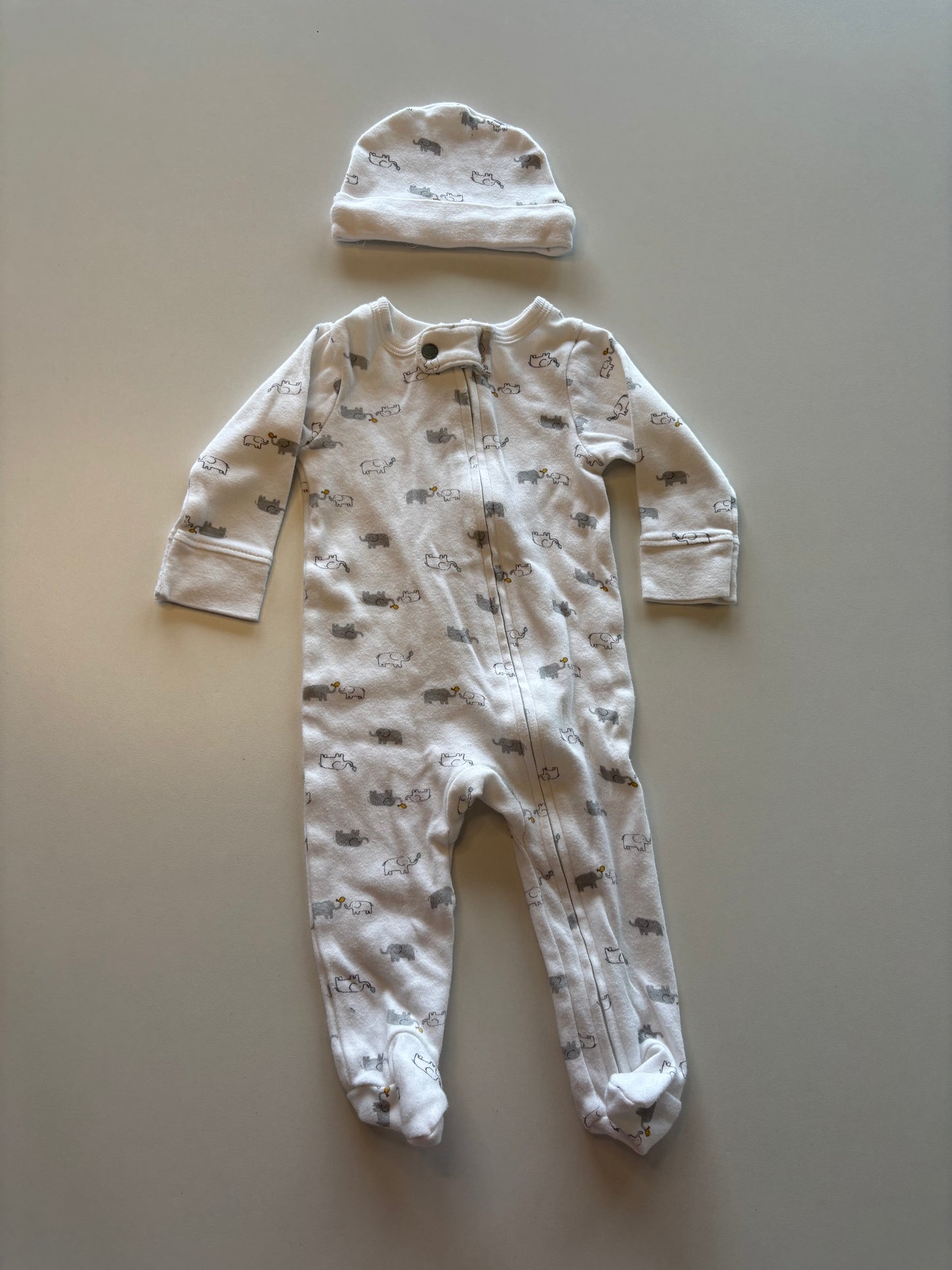 2pc Elephant Sleeper Set