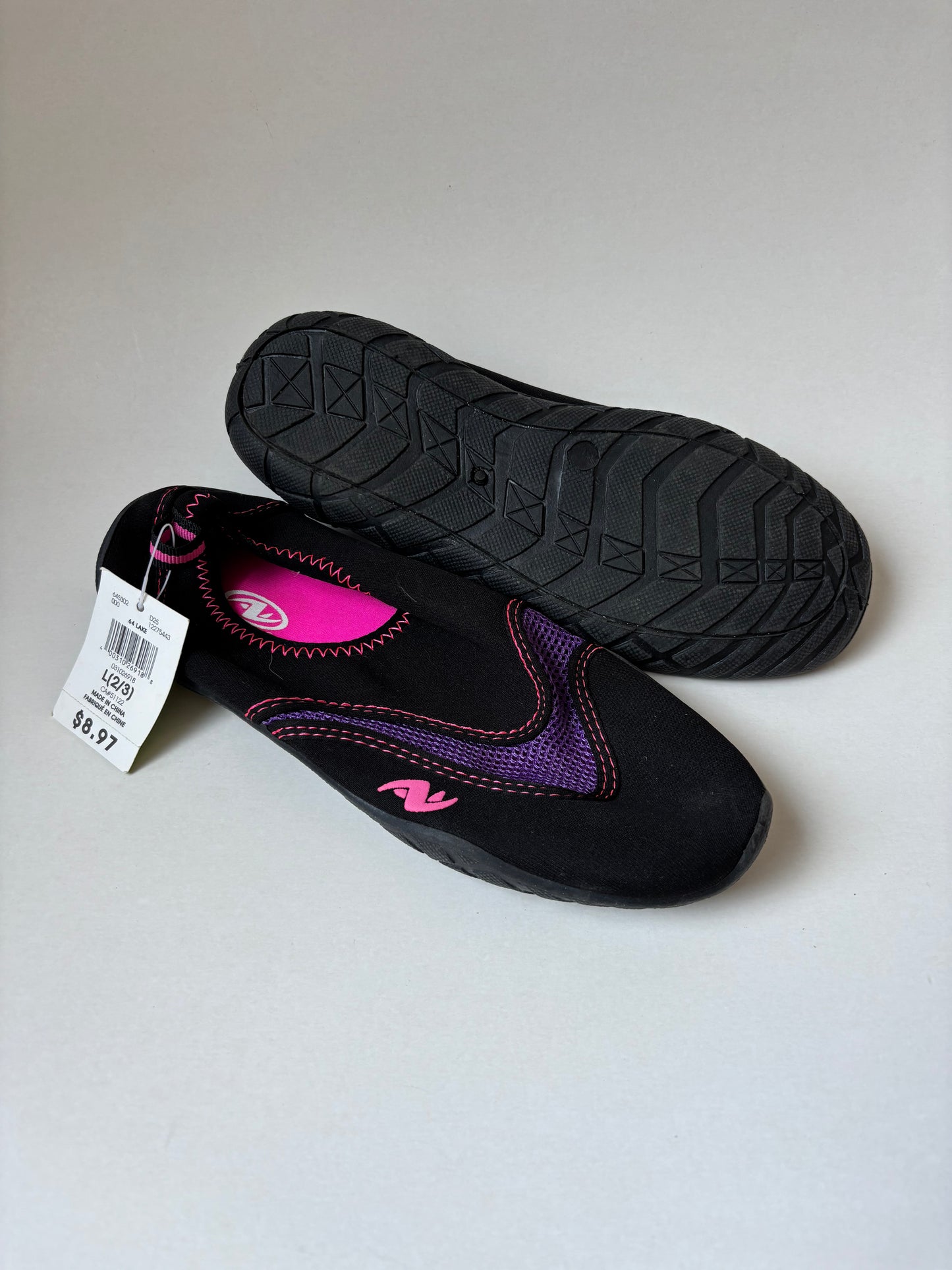 BNWT Black & Purple Water Shoes