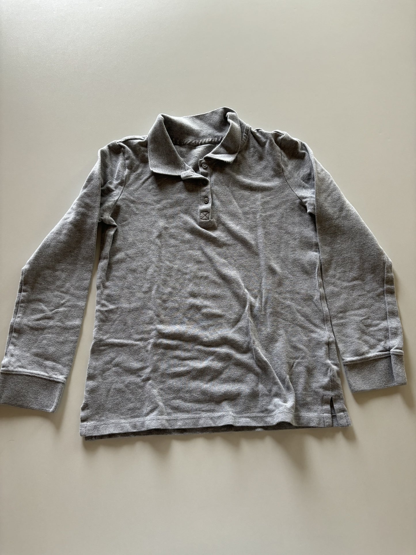 Grey Long Sleeve Polo