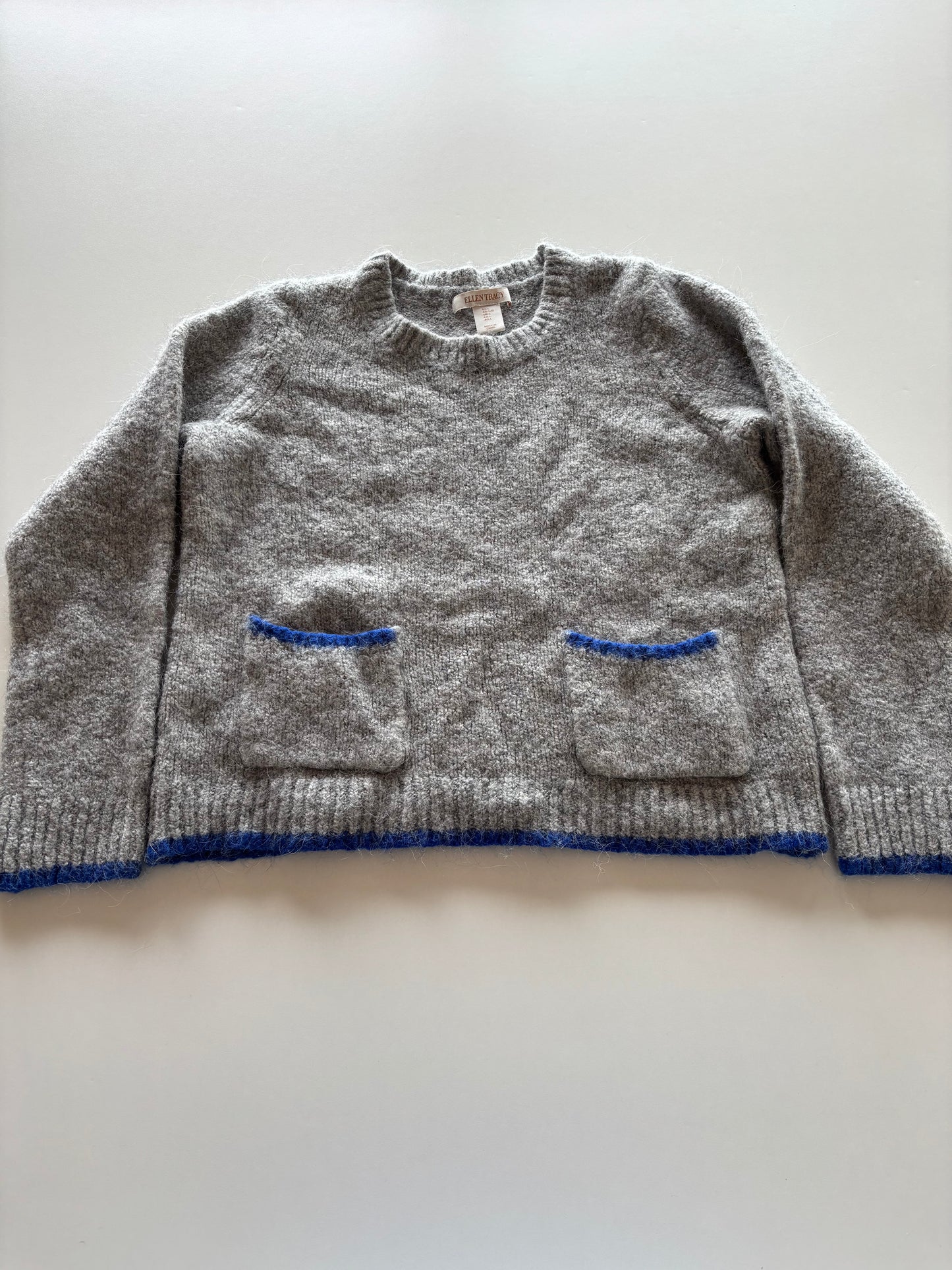 Grey Wool Knit Sweater