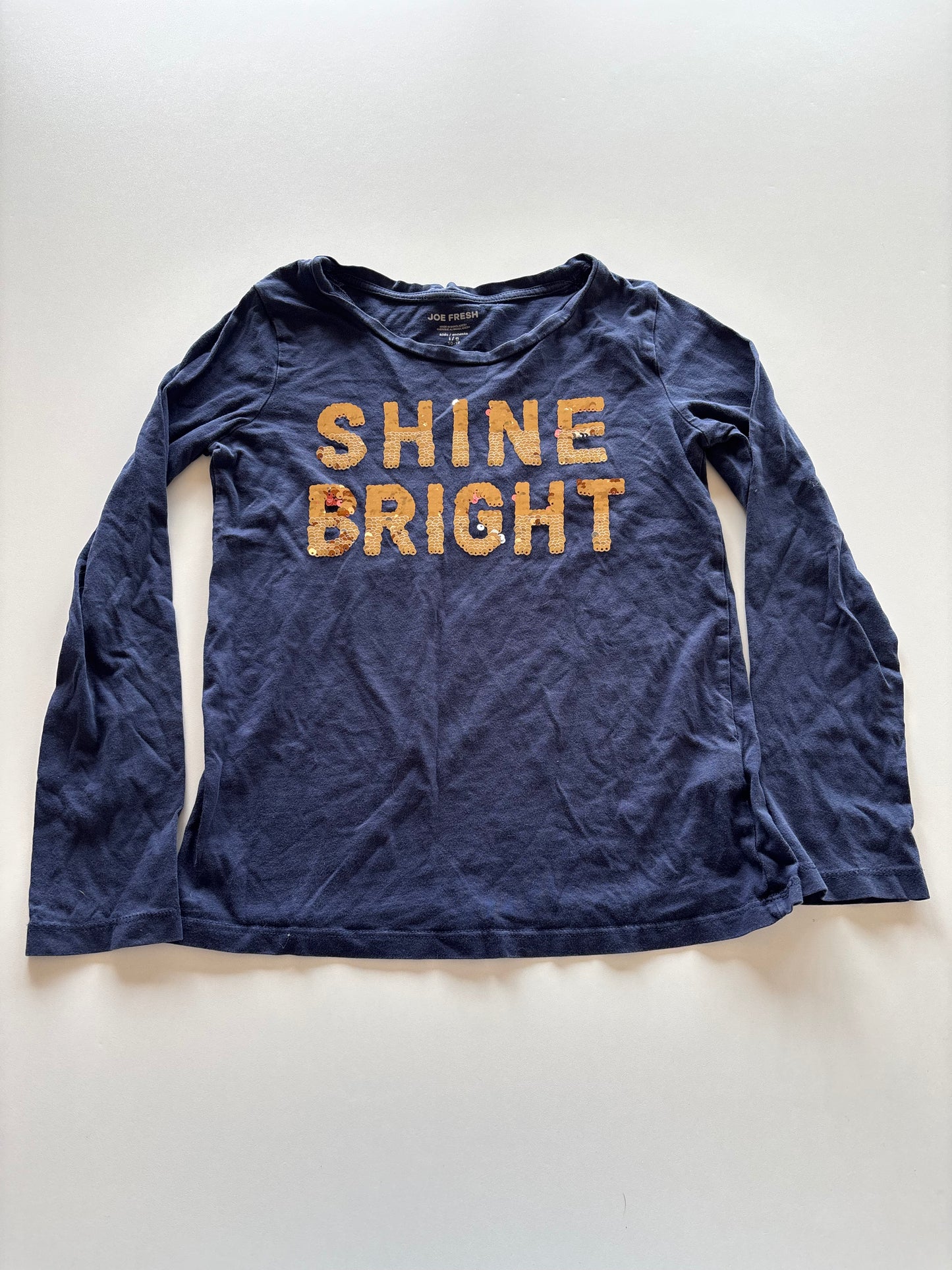 Navy Shine Bright Flip Sequin Shirt