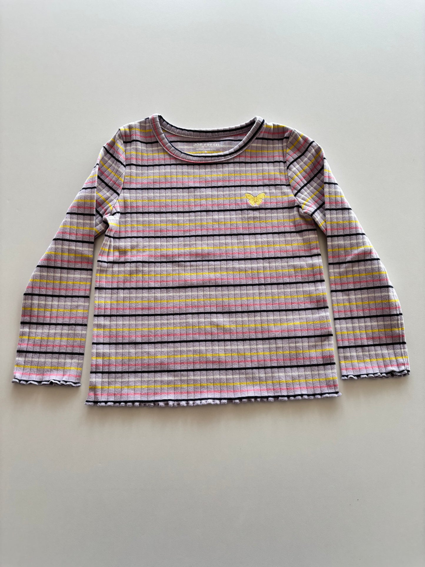 Ribbed Purple Striped Shirt