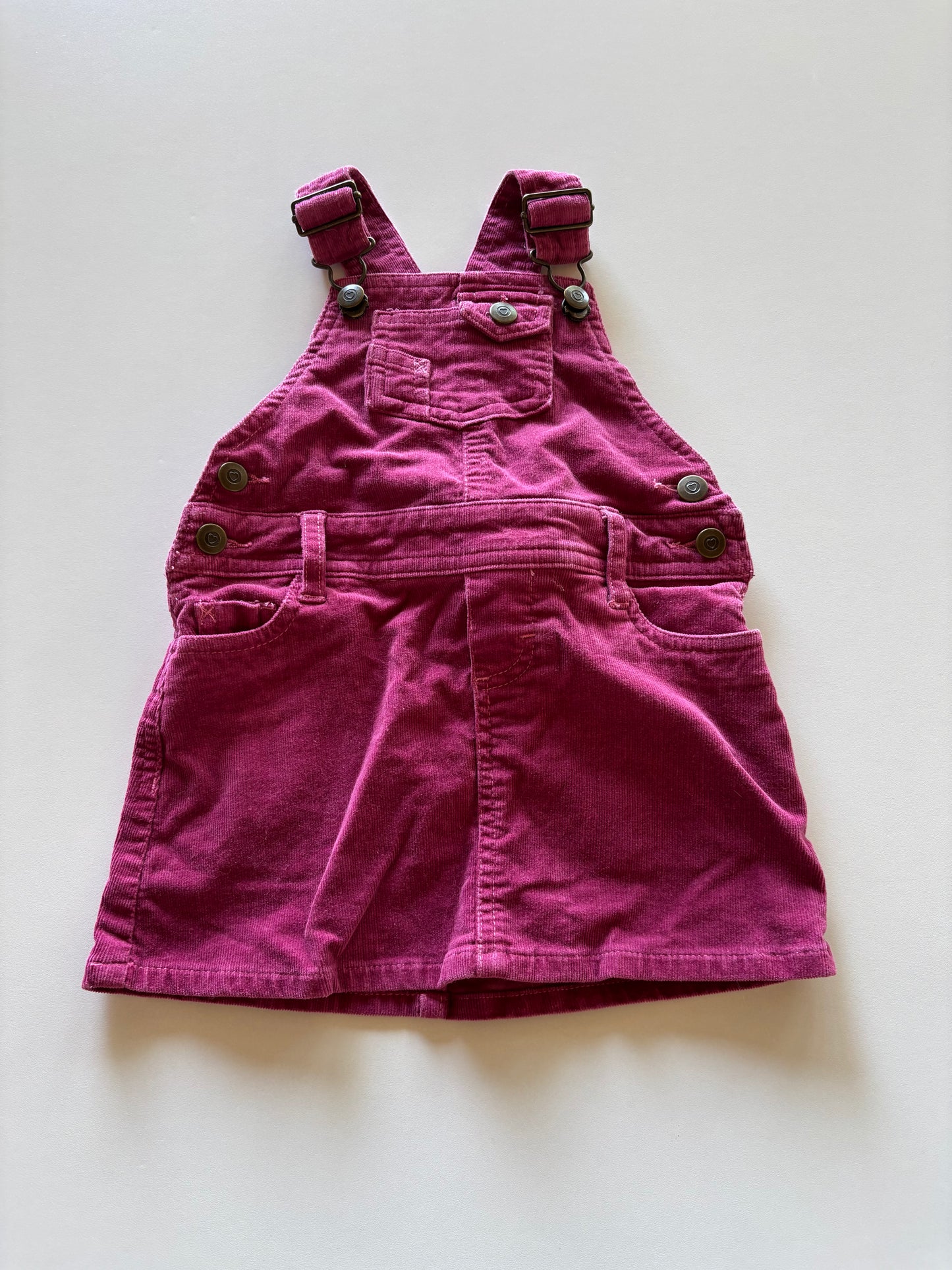 Mauve Corduroy Overall Skirt