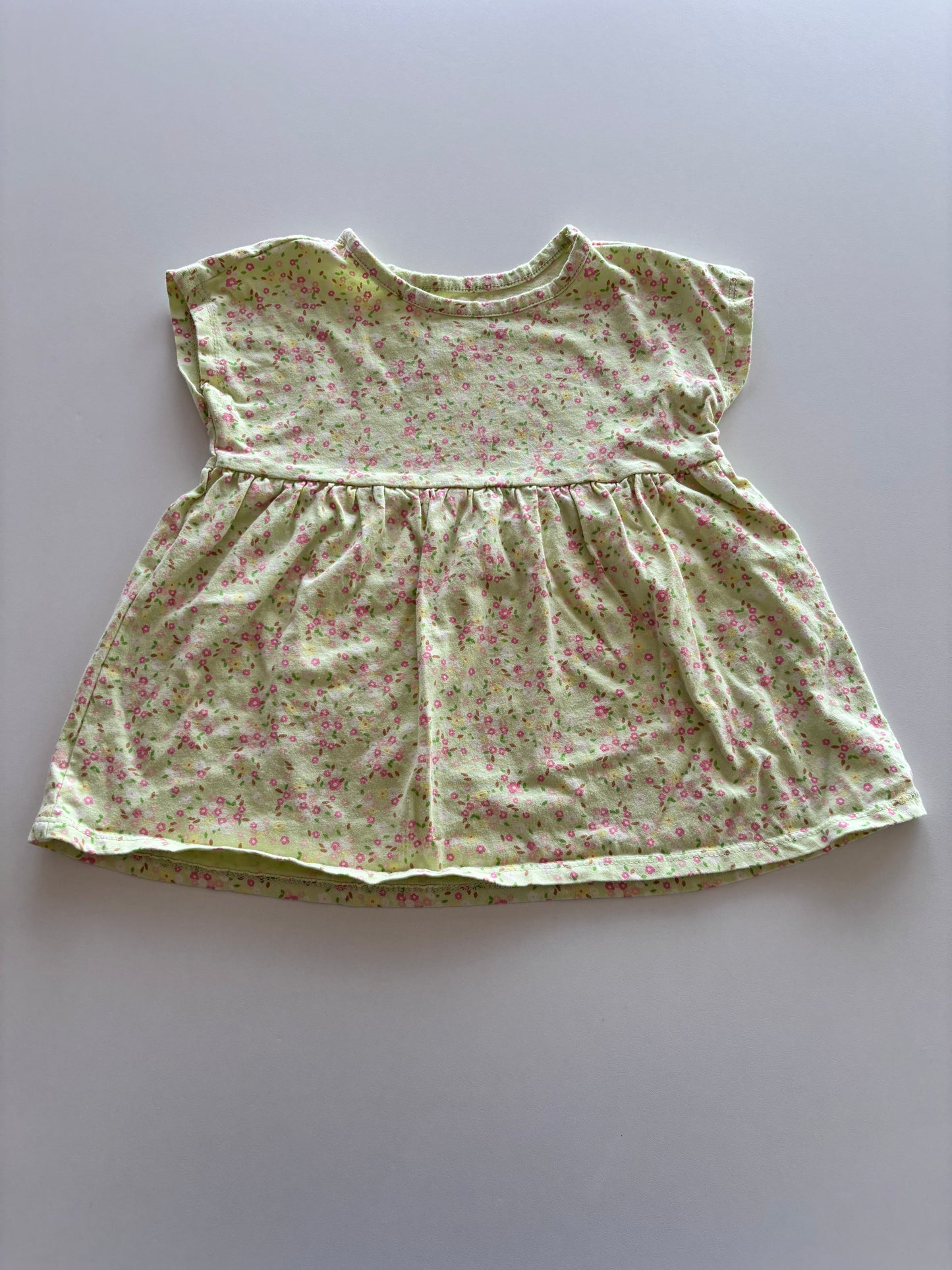 Green Floral Babydoll Tee