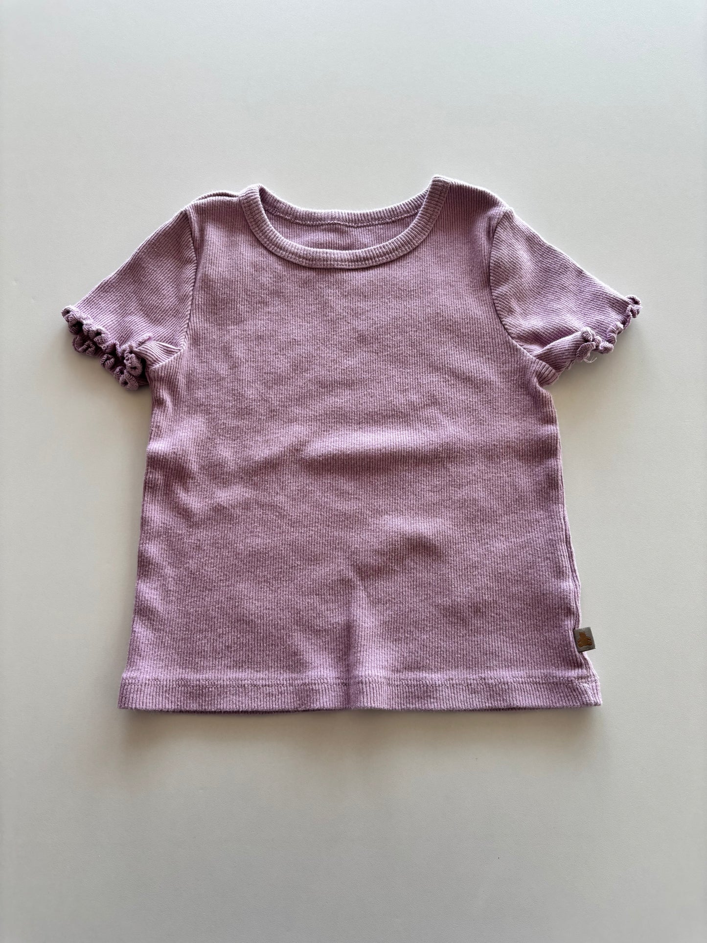 Ribbed Purple Tee