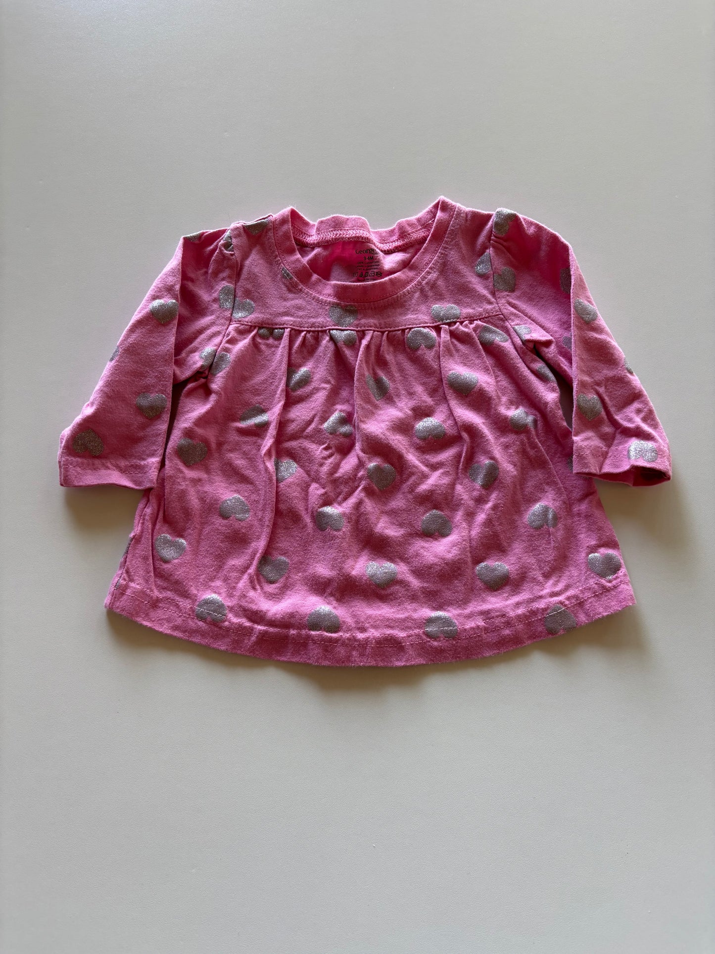 Pink & Silver Hearts Shirt