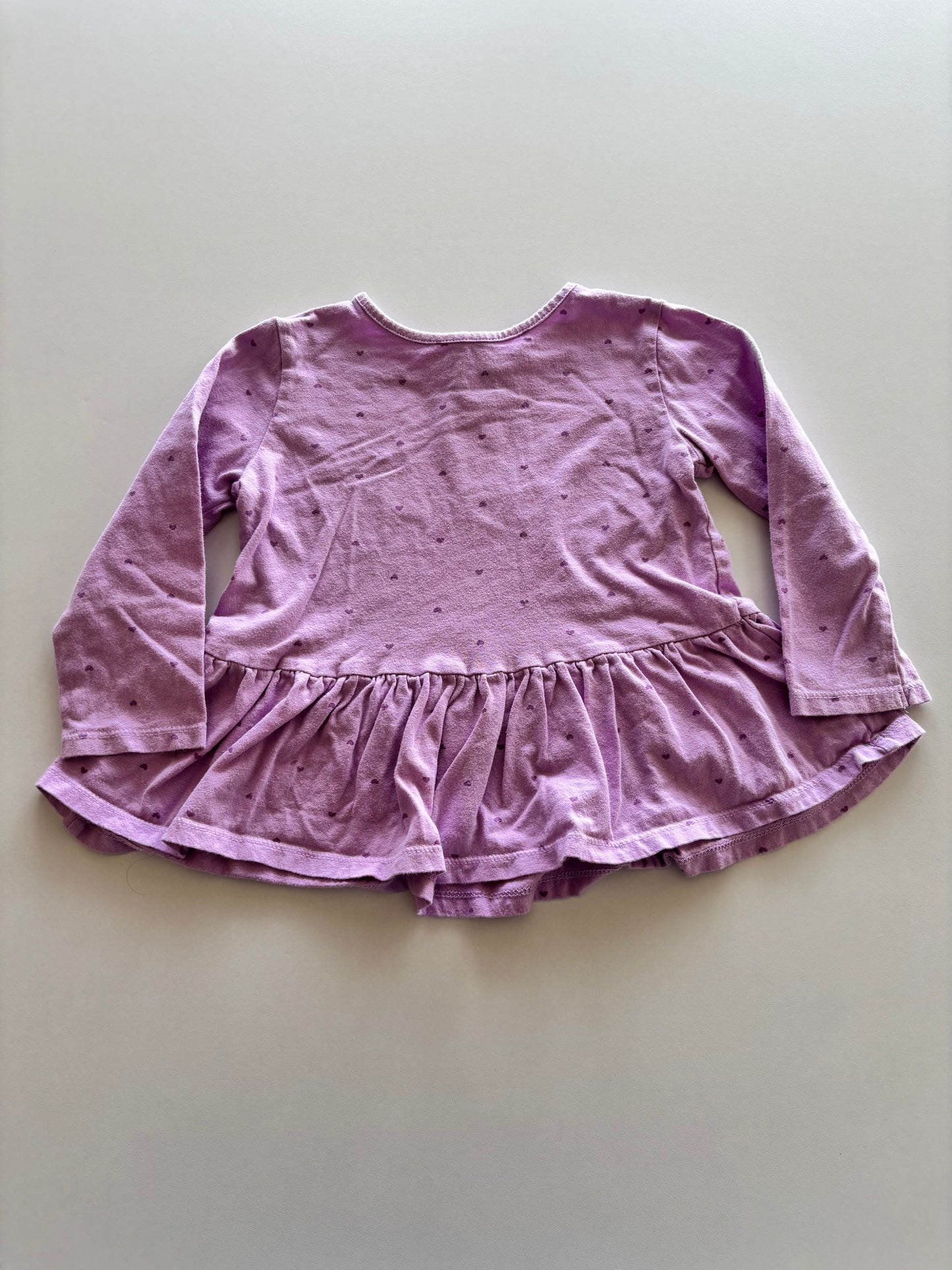 Purple Heart Peplum Shirt