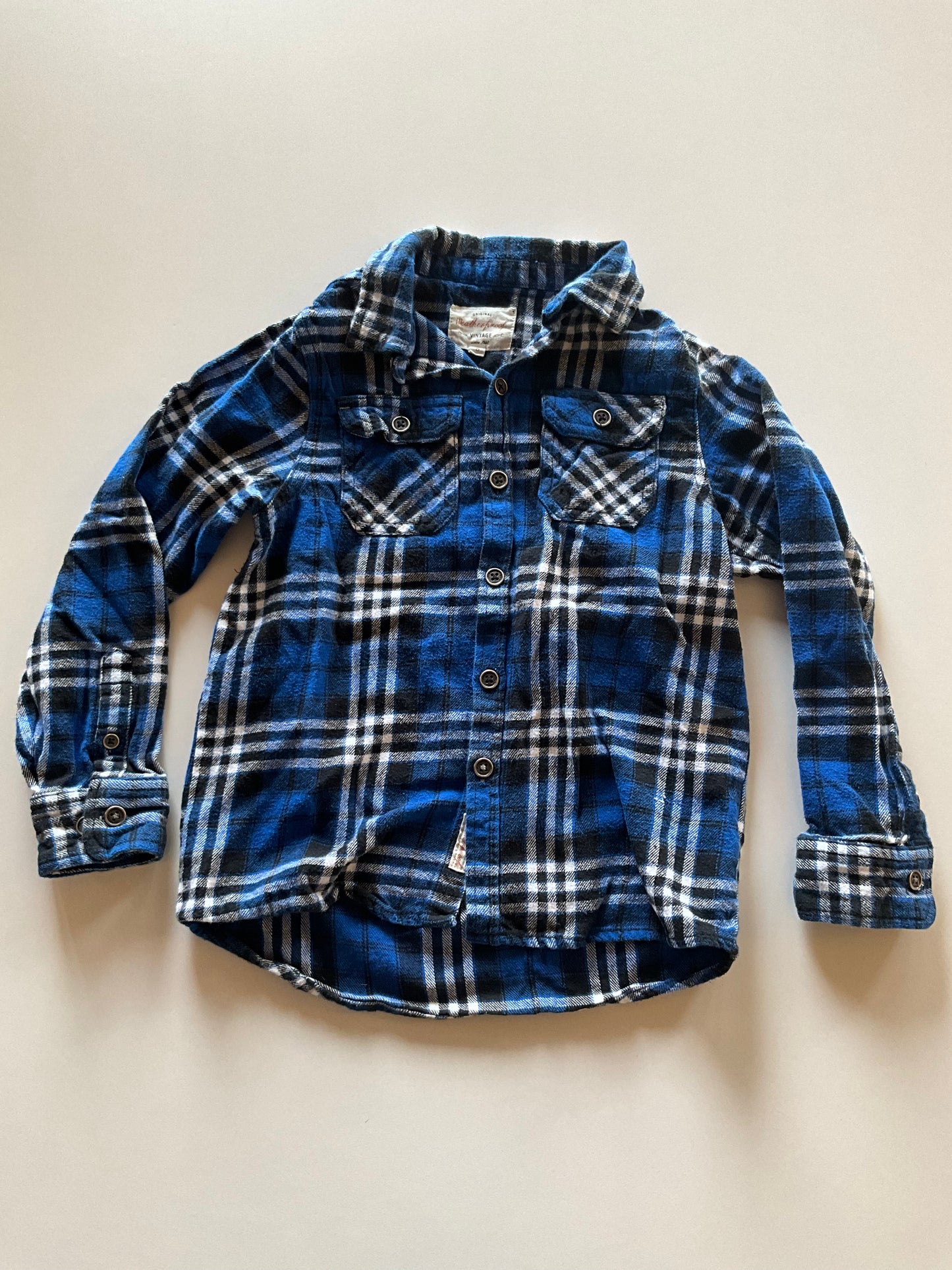 Blue Plaid Flannel Shirt