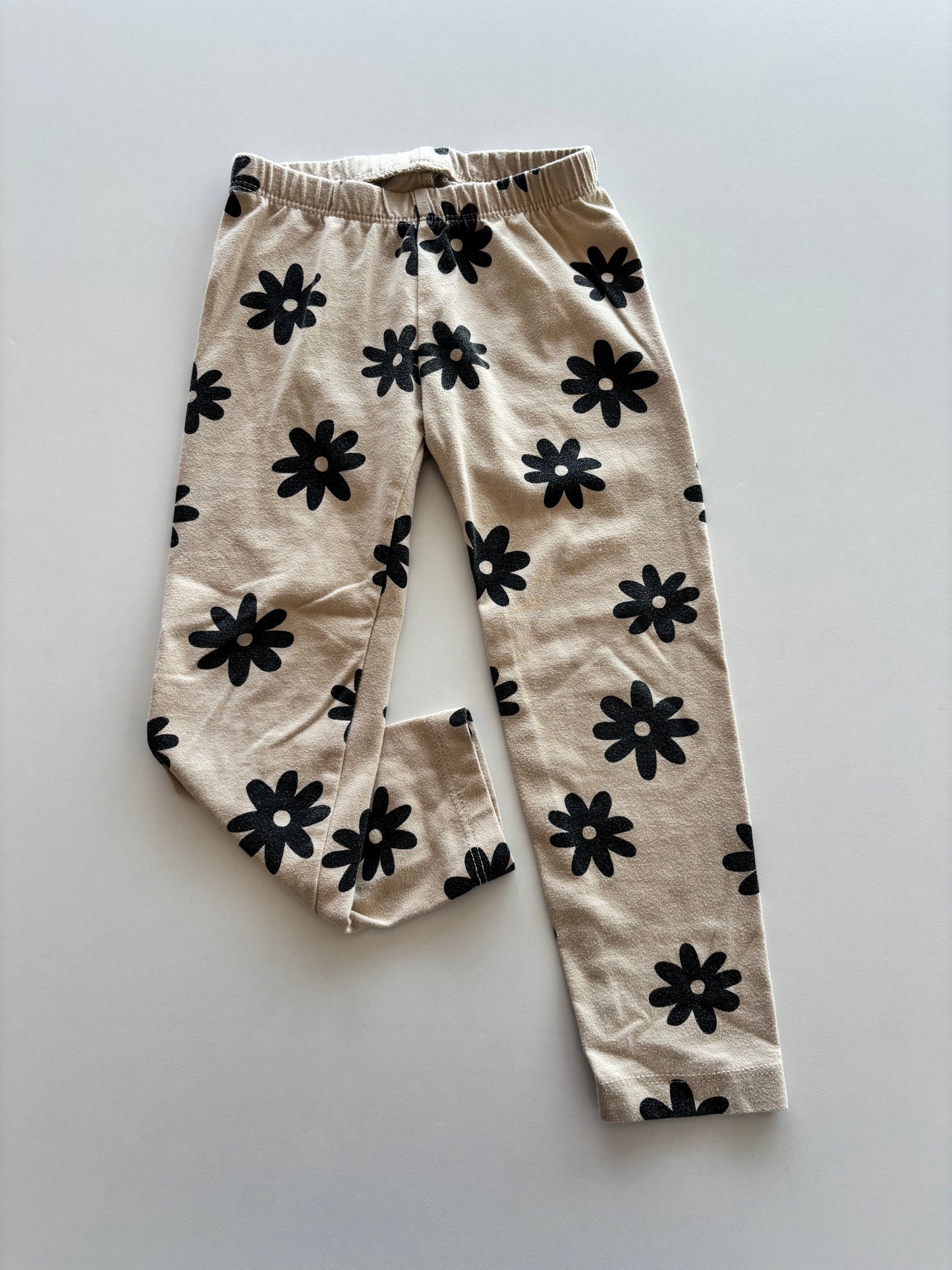 Taupe Daisy Leggings