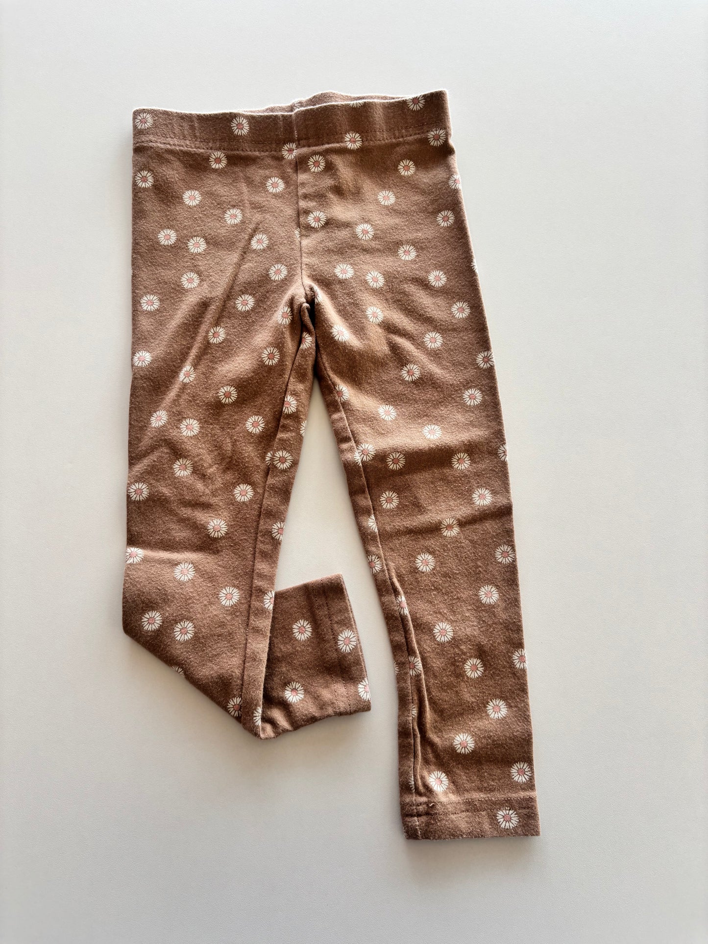 Brown Floral Leggings